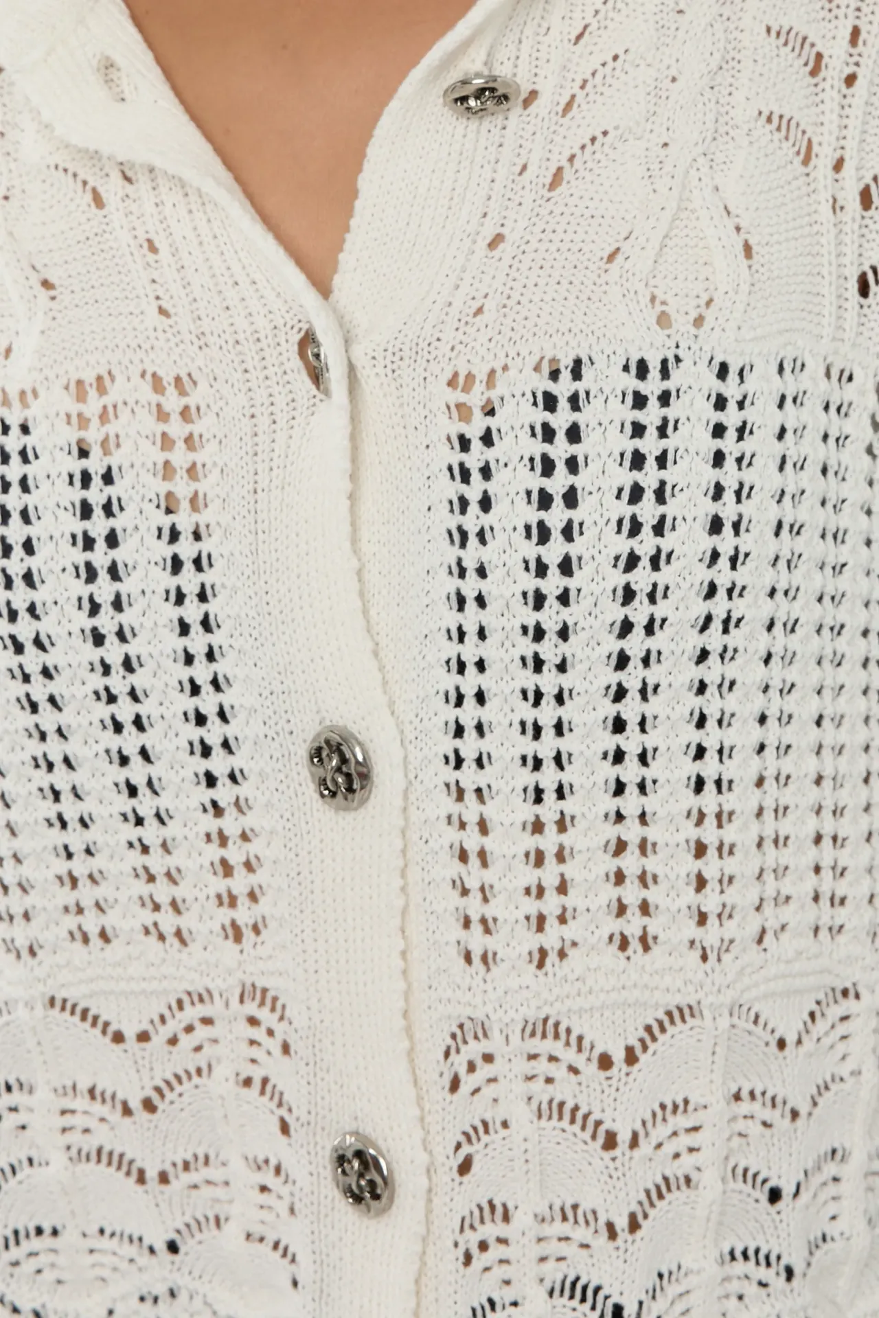 Buttoned Knit Cardigan