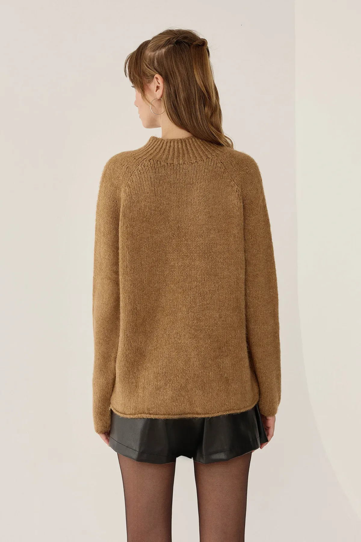 Oversized High-neck Knit Sweater 4