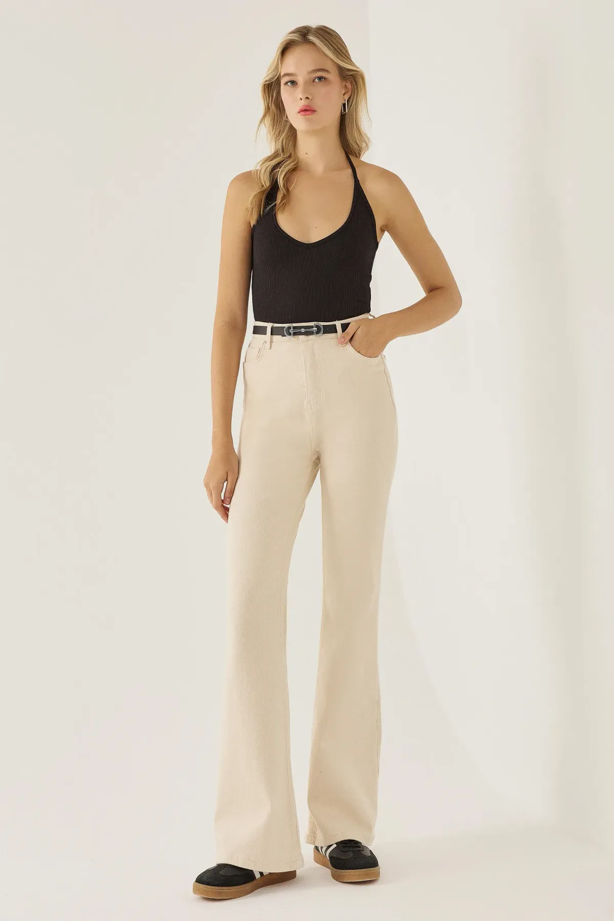 Halter Neck Jersey Crop Top 4