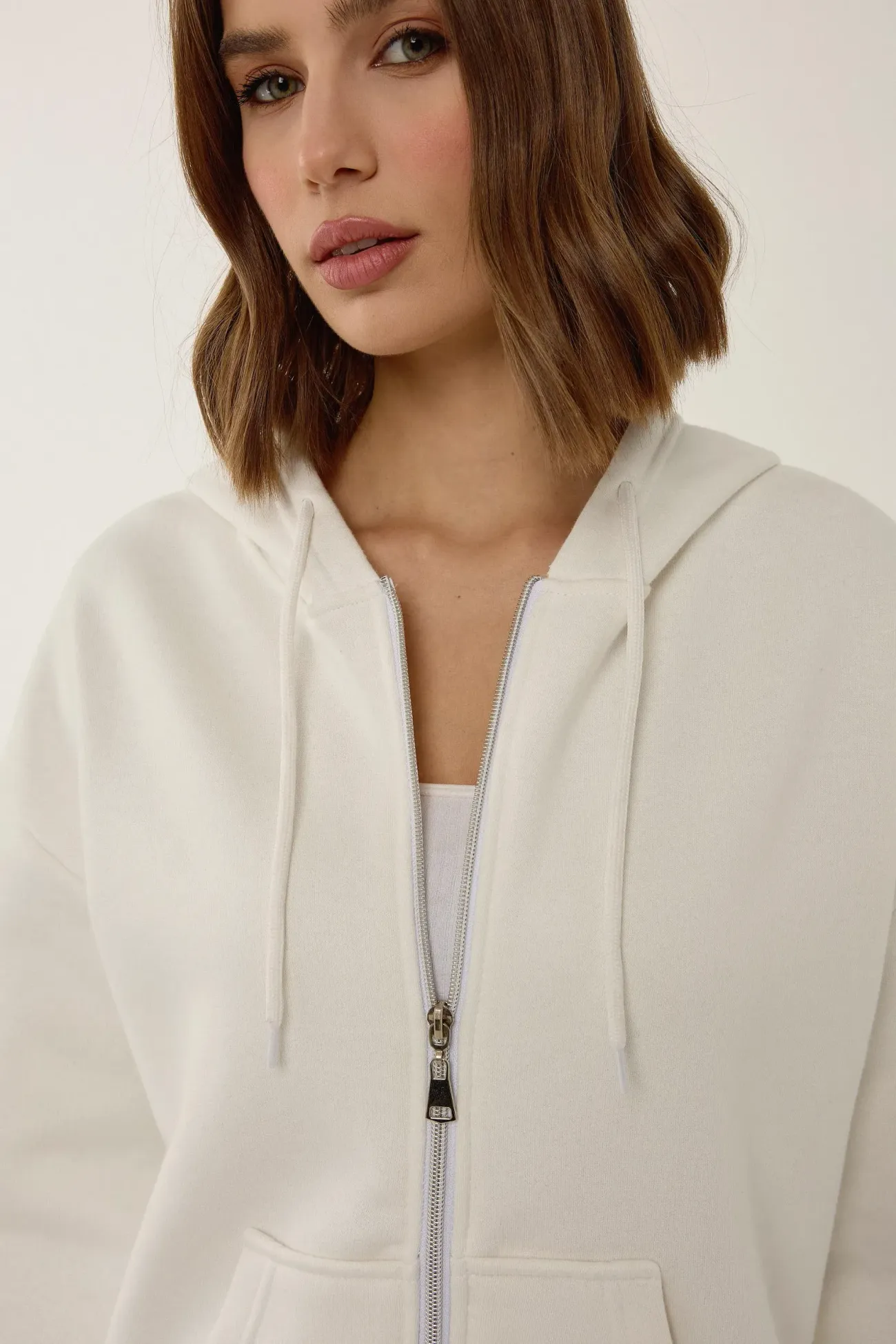 Relaxed Fit Zip-Up Hoodie 5