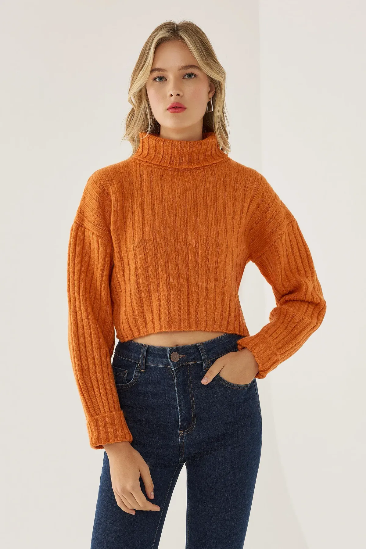 Turtleneck Knit Sweater 1