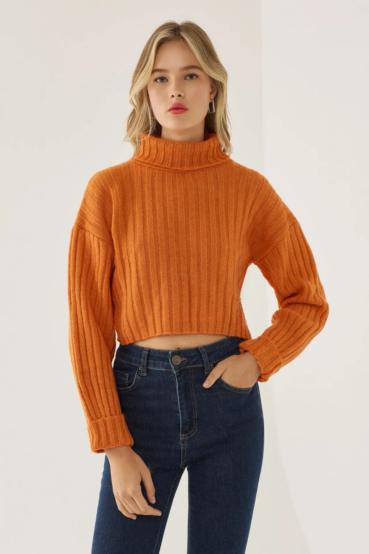 Turtleneck Knit Sweater