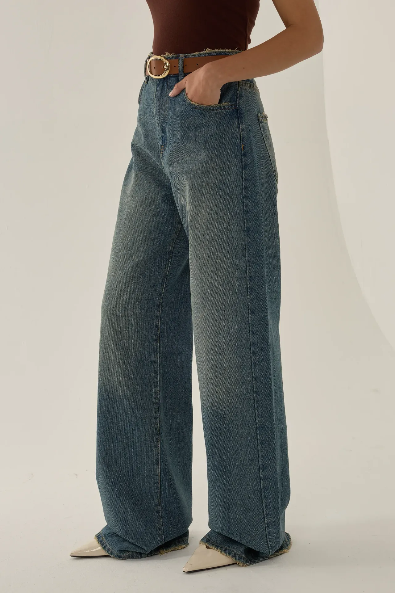 High-Waist Wide-Leg Jeans