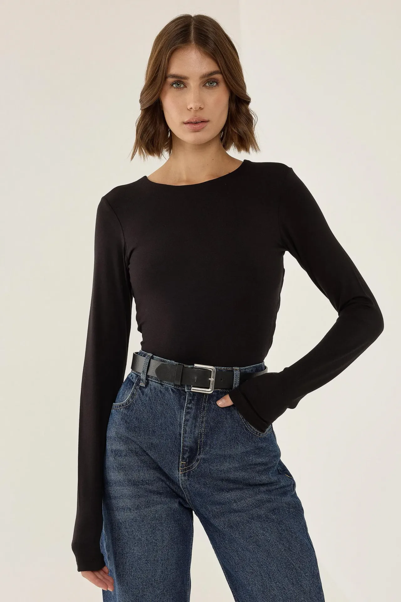 Open Back Slim Fit Crop Top