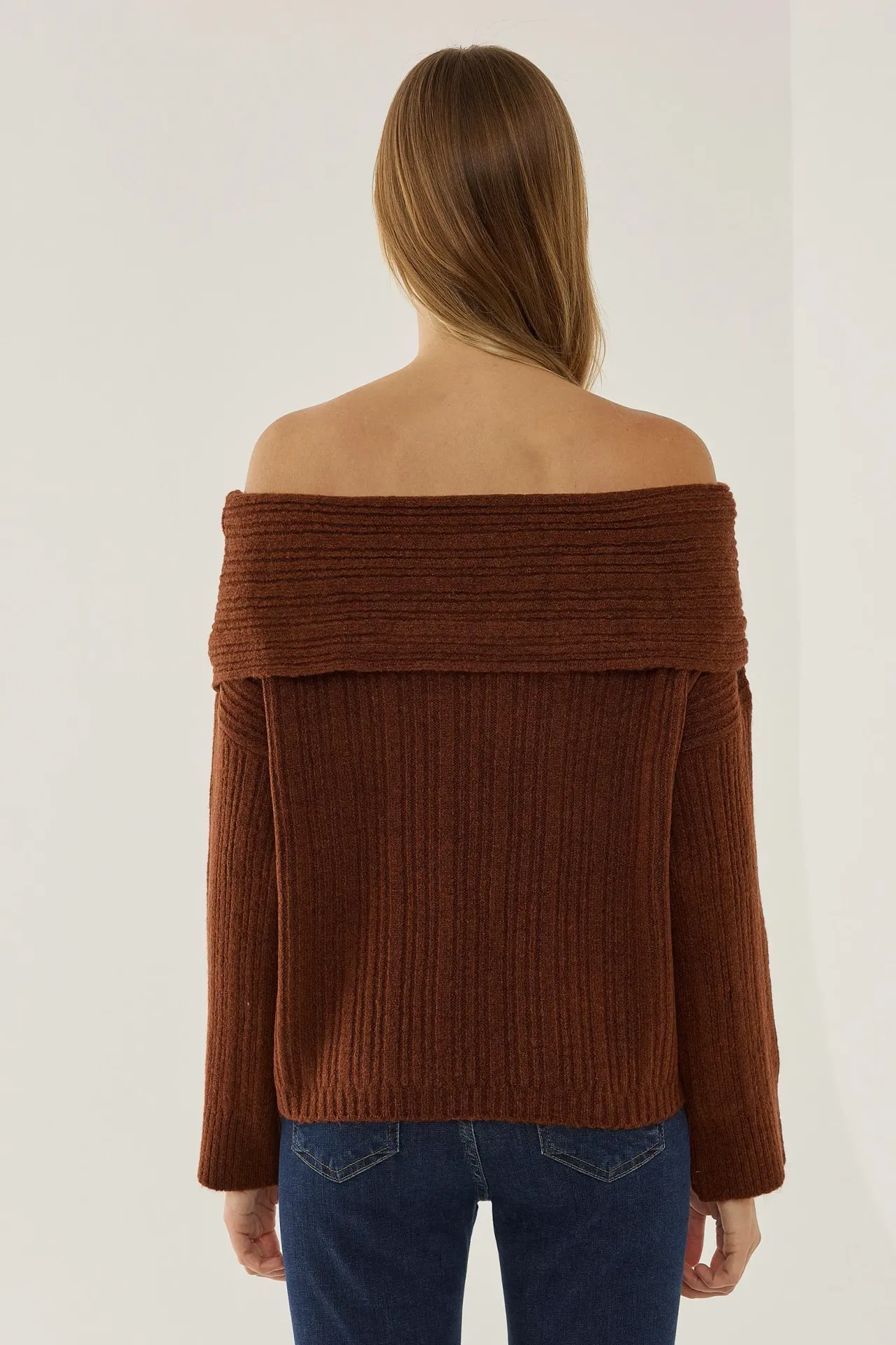 Off Shoulder Knit Sweater