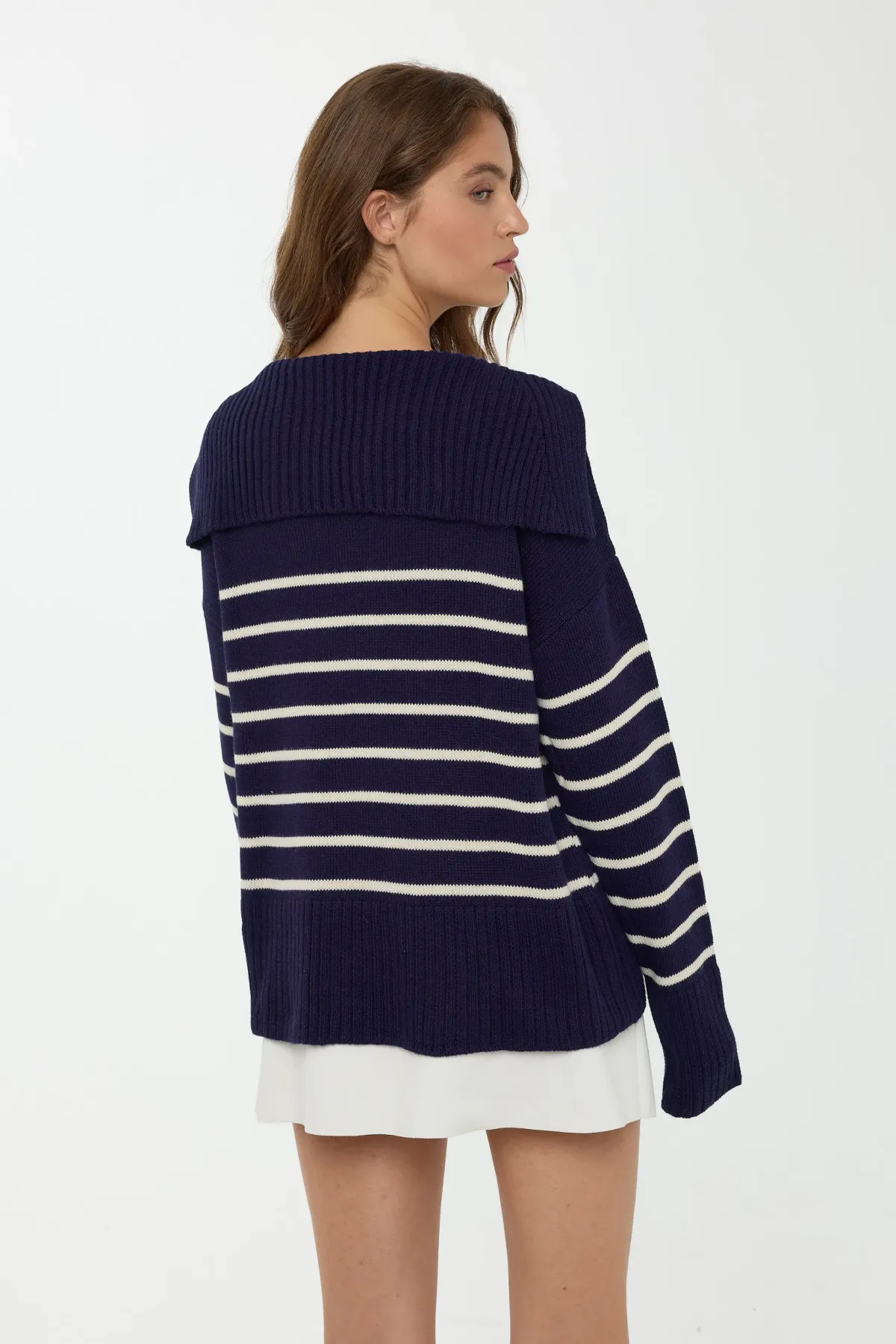 Striped V-Neck Sweater 4