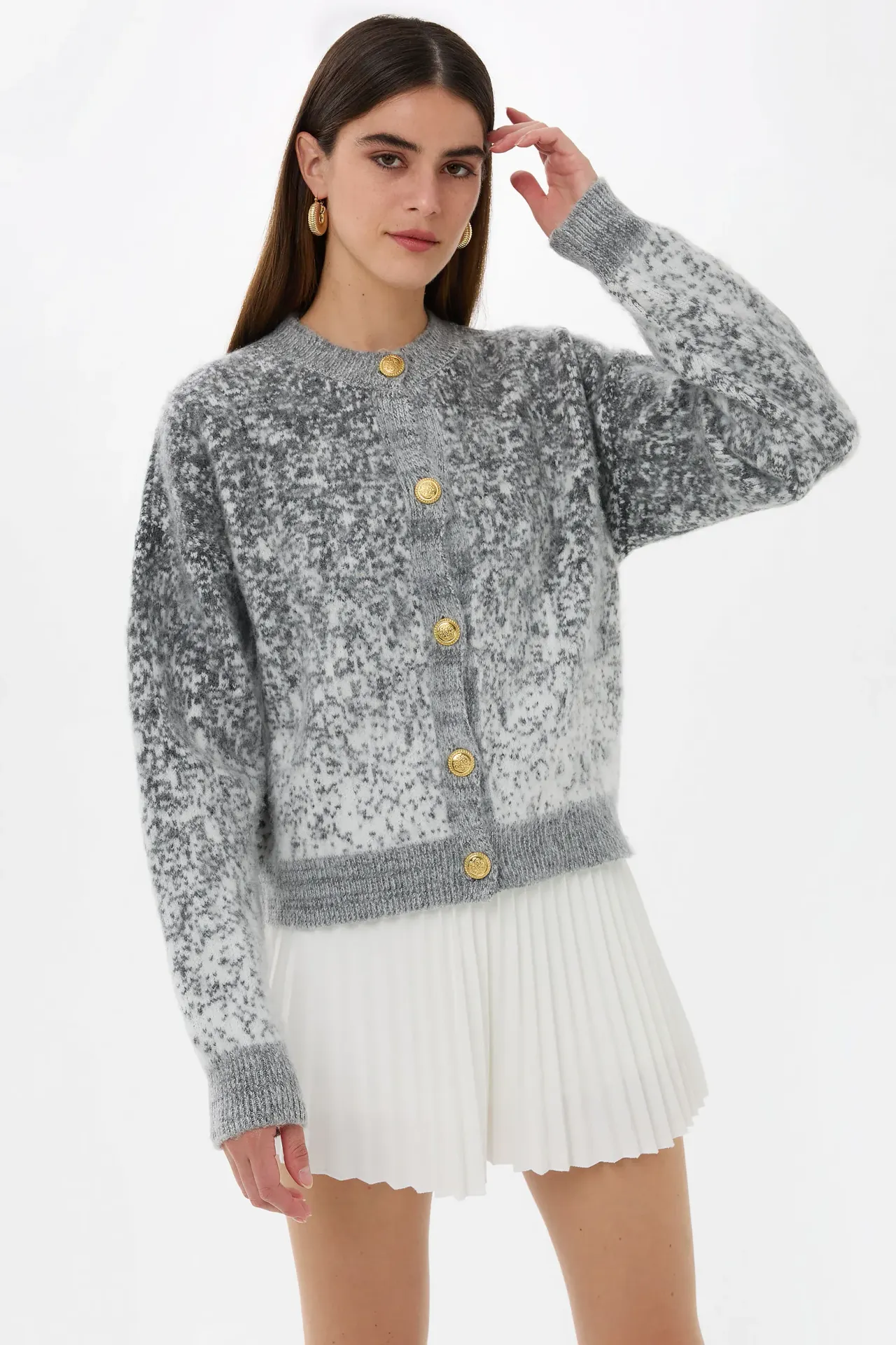 Buttoned Knitted Cardigan