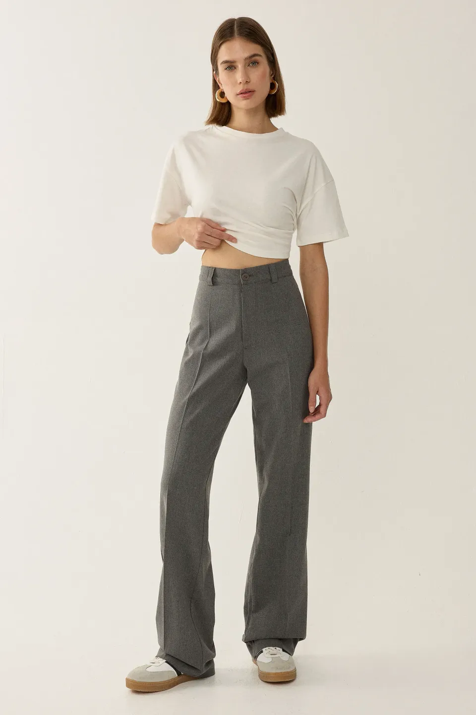 High Waist Straight Leg Pants