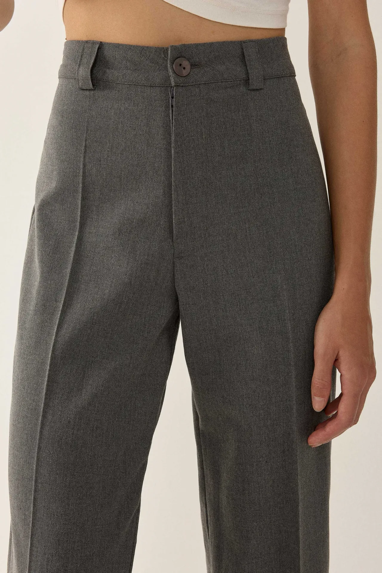 High Waist Straight Leg Pants