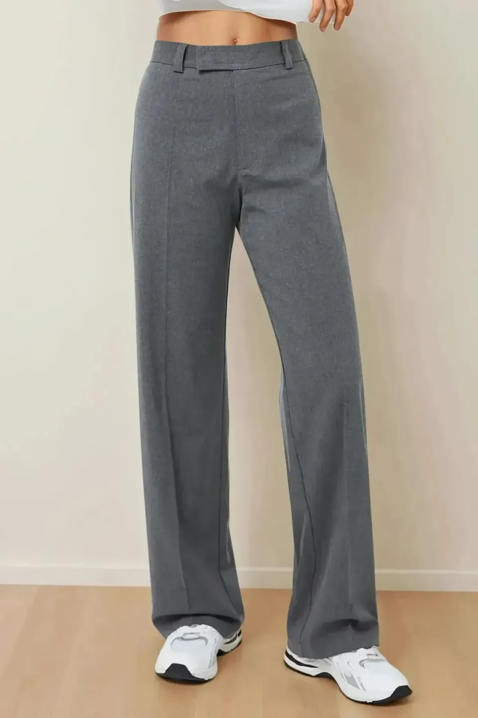 High Waist Straight Leg Pants