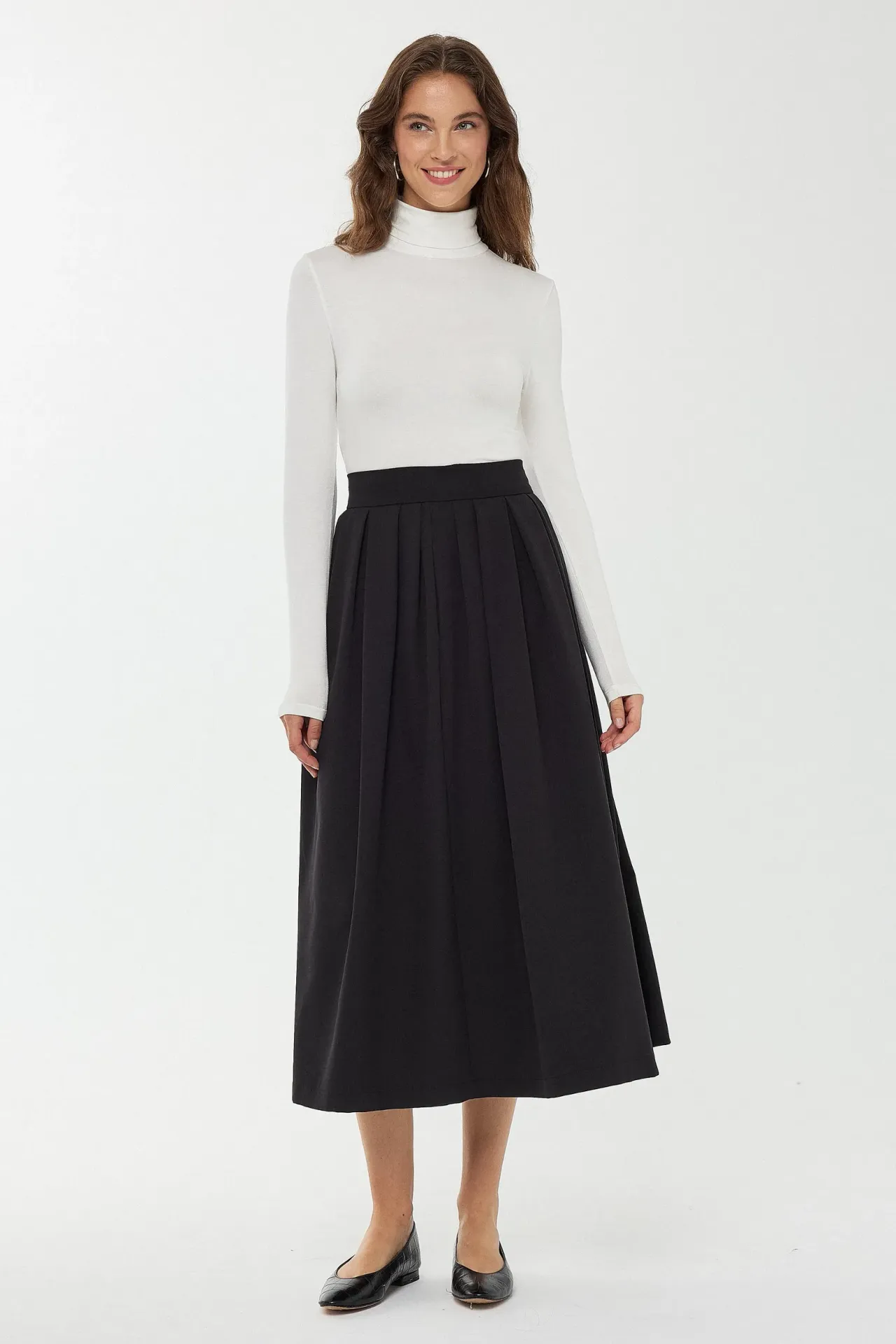 High Waist Midi Skirt