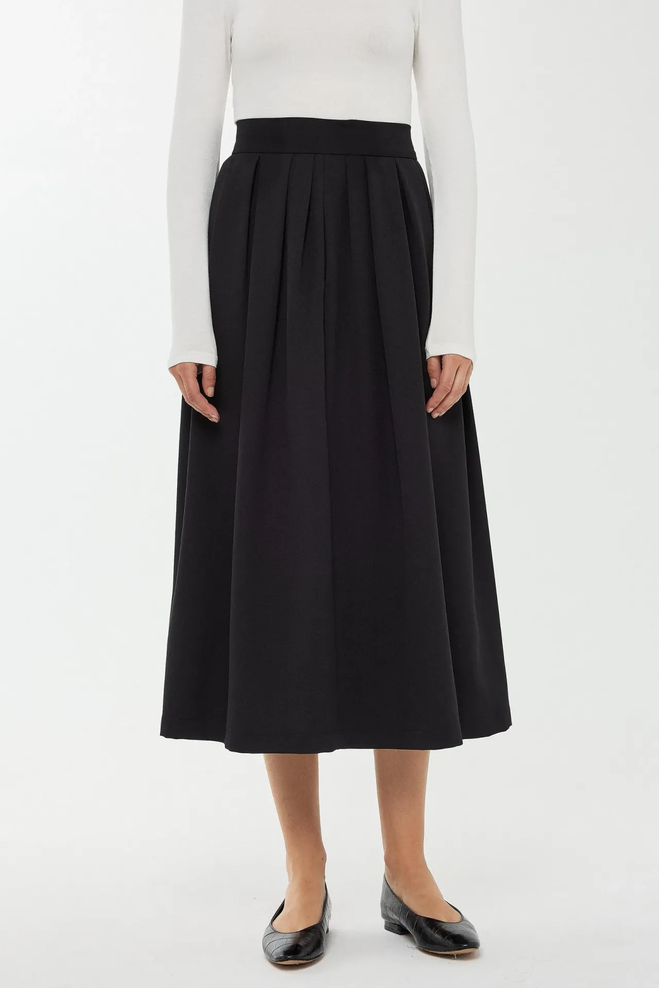 High Waist Midi Skirt