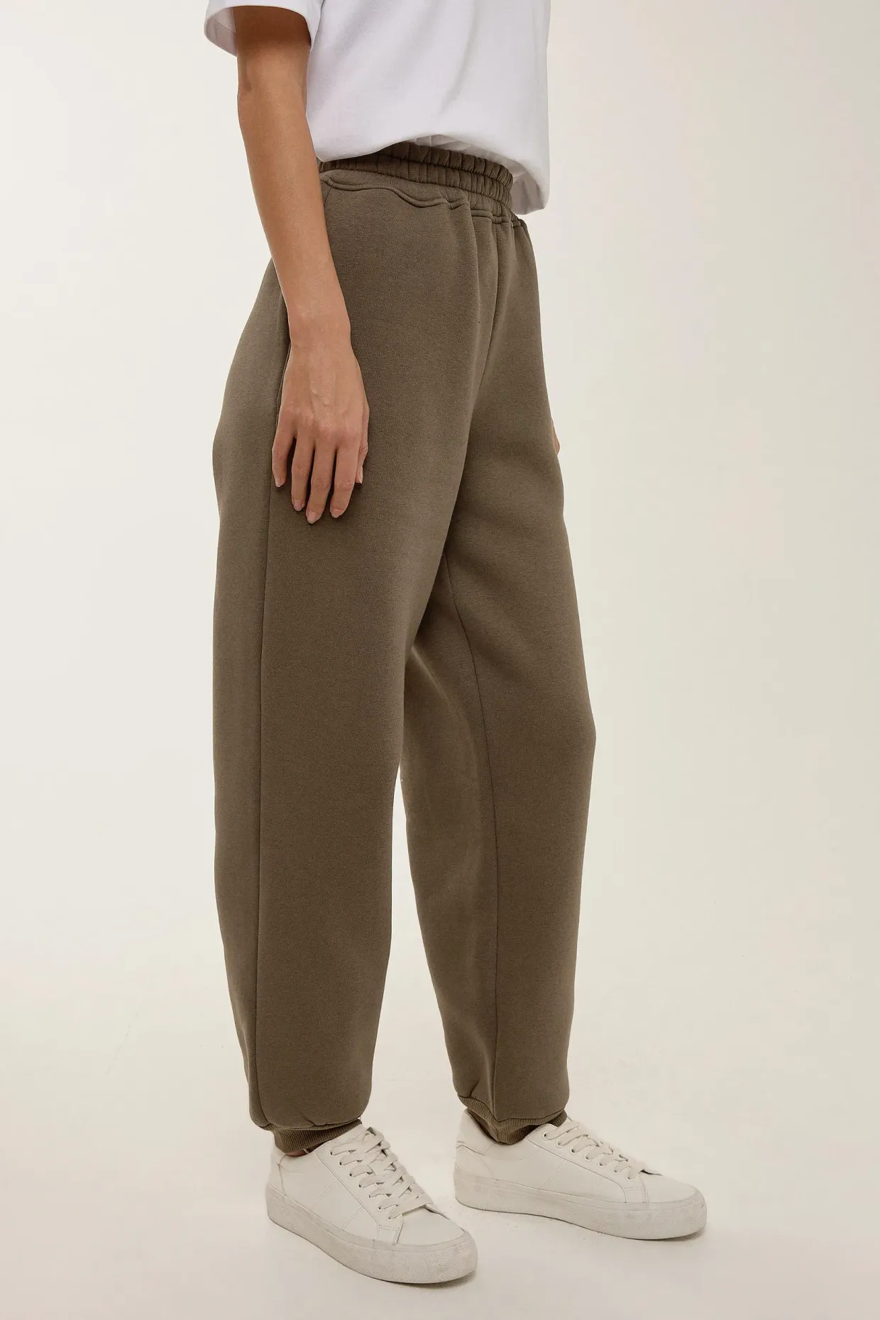 Basic Elastic Waist Sweatpants 3