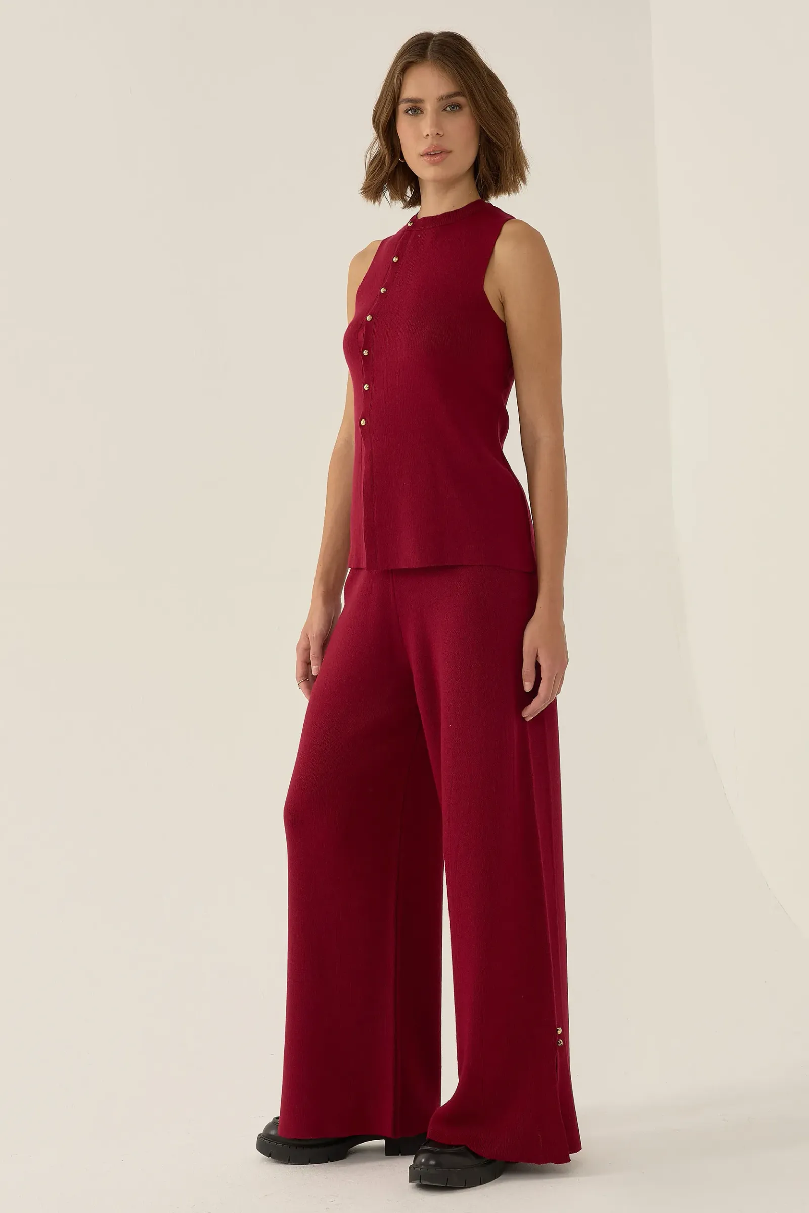 Knitwear Two-Piece Set with Button Detail 6