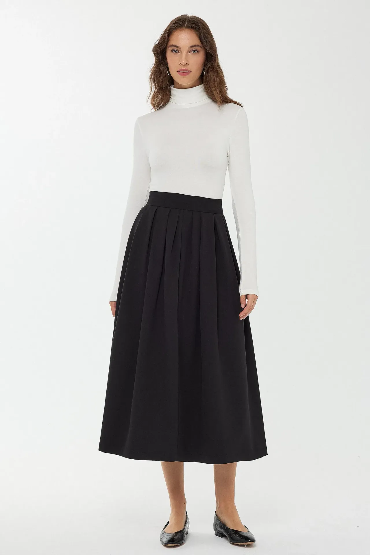 High Waist Midi Skirt