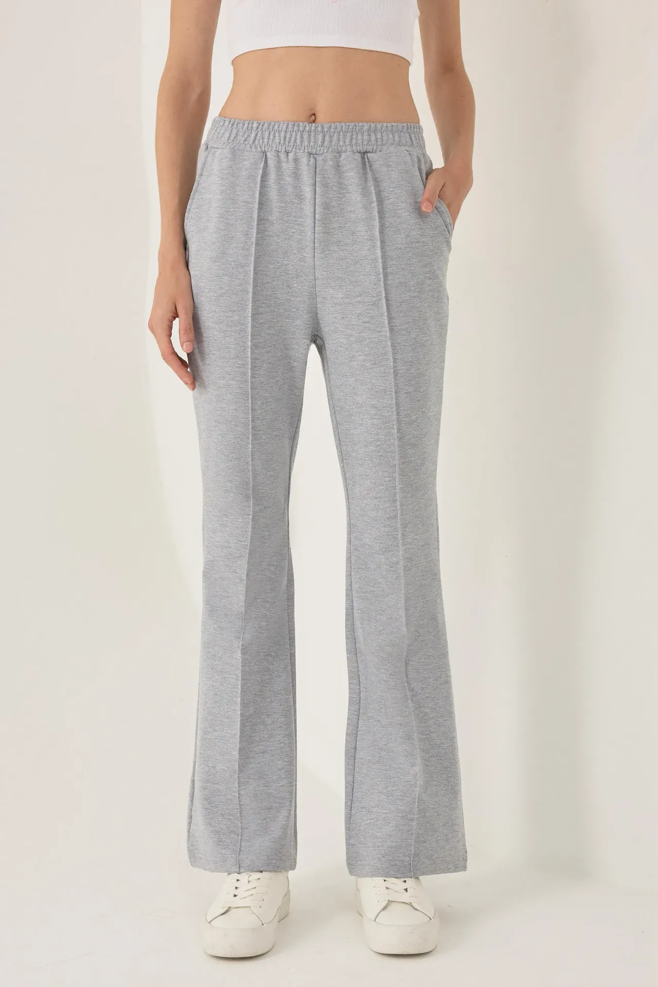 Flare Leg Elastic Waist Sweatpants