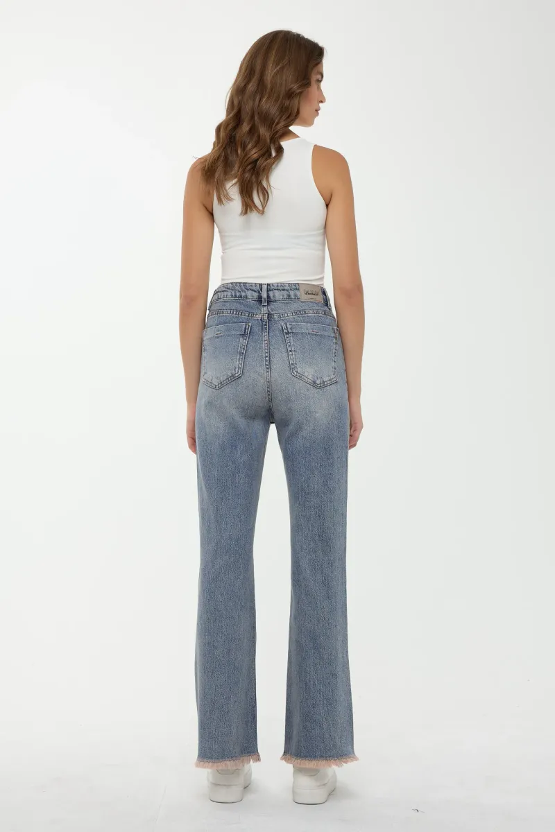 High Waist Boot Cuff Jeans 4
