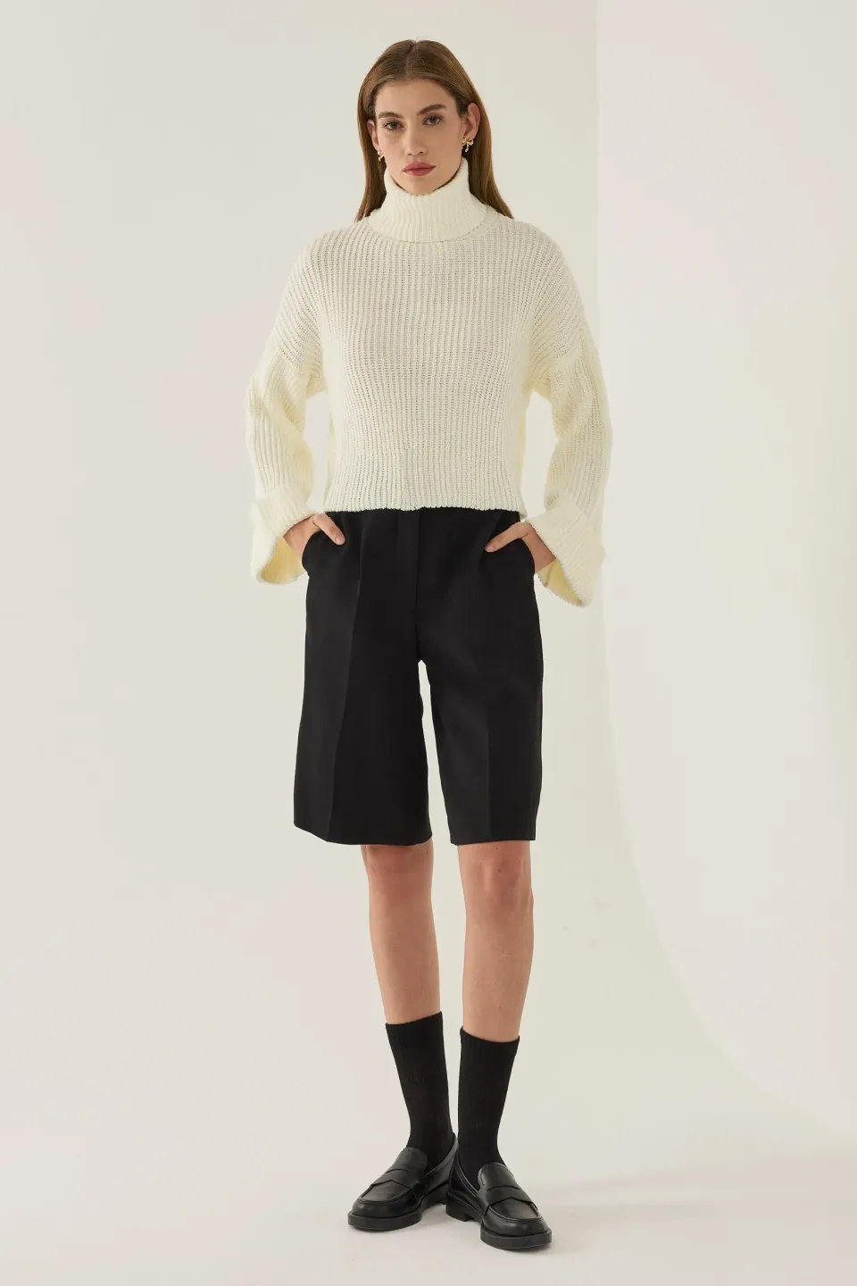Oversized High-Neck Sweater