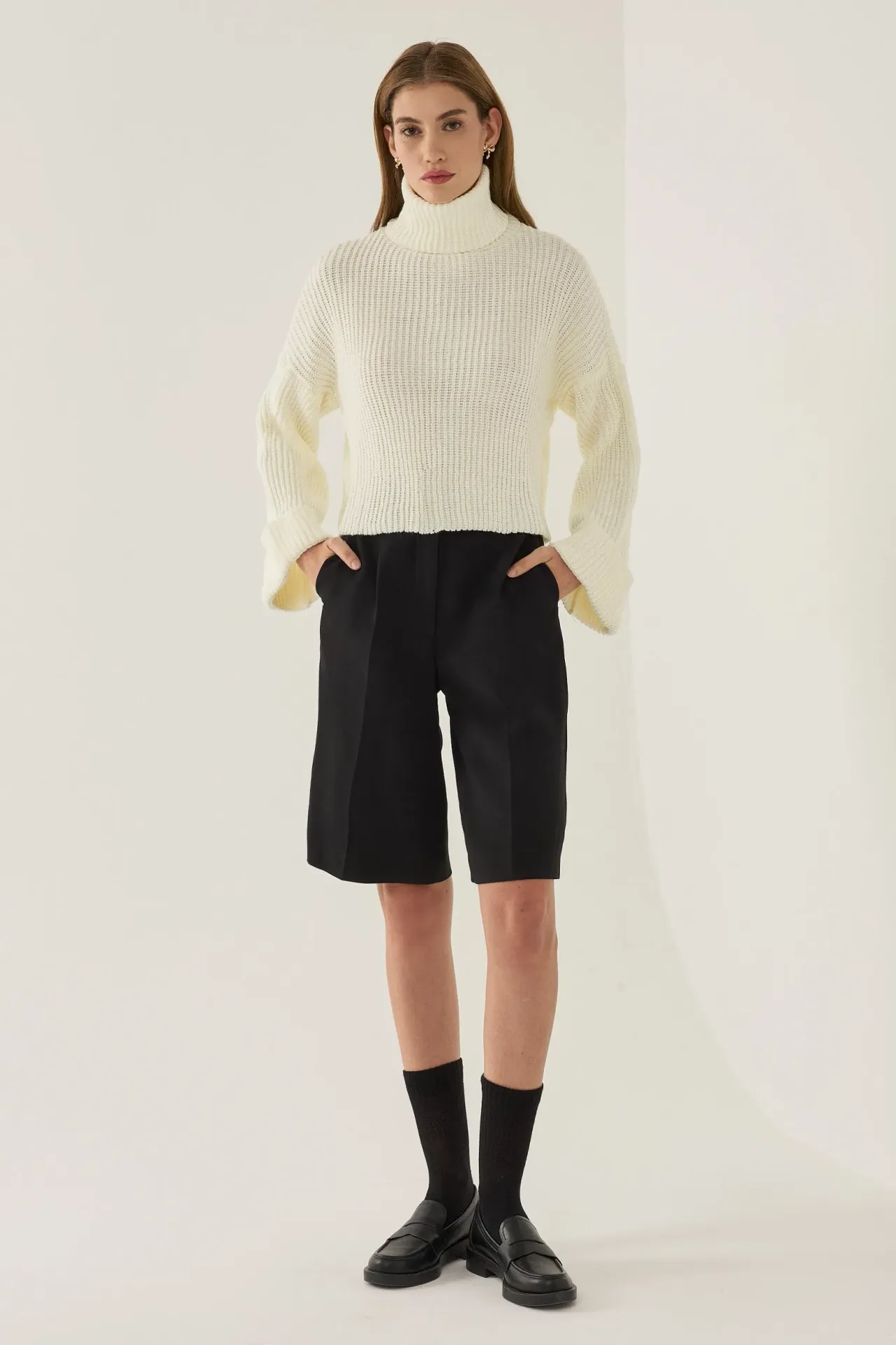 Oversized High-Neck Sweater