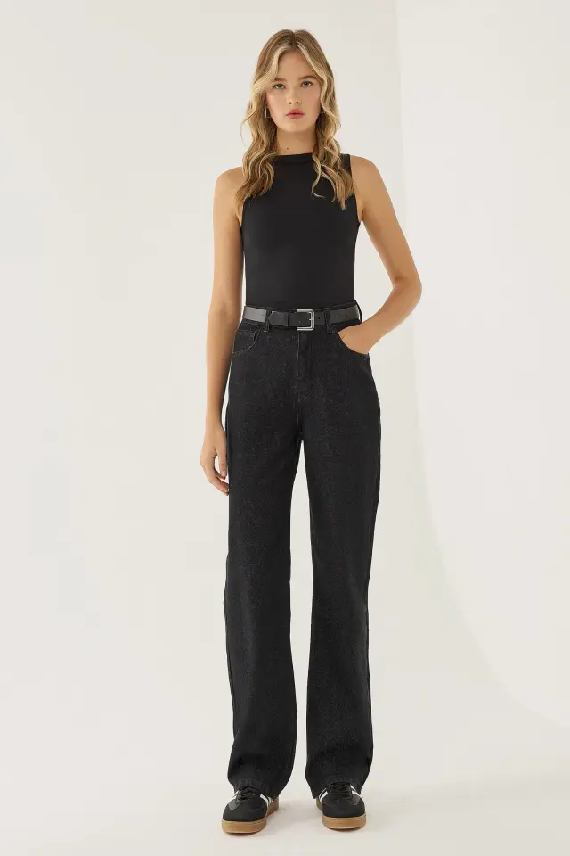 Washed Straight-Leg Jeans