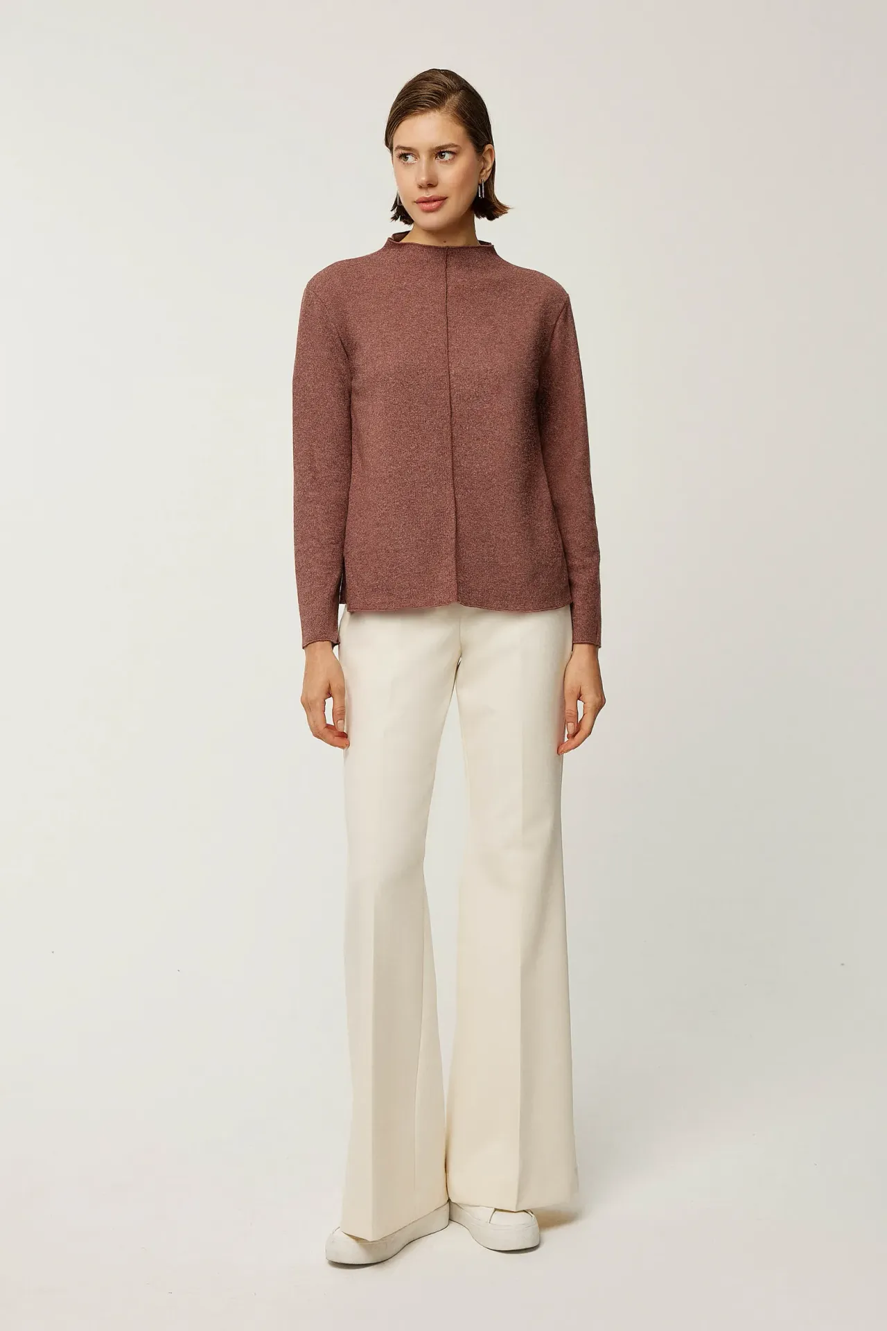 Half Turtleneck Knitted Top