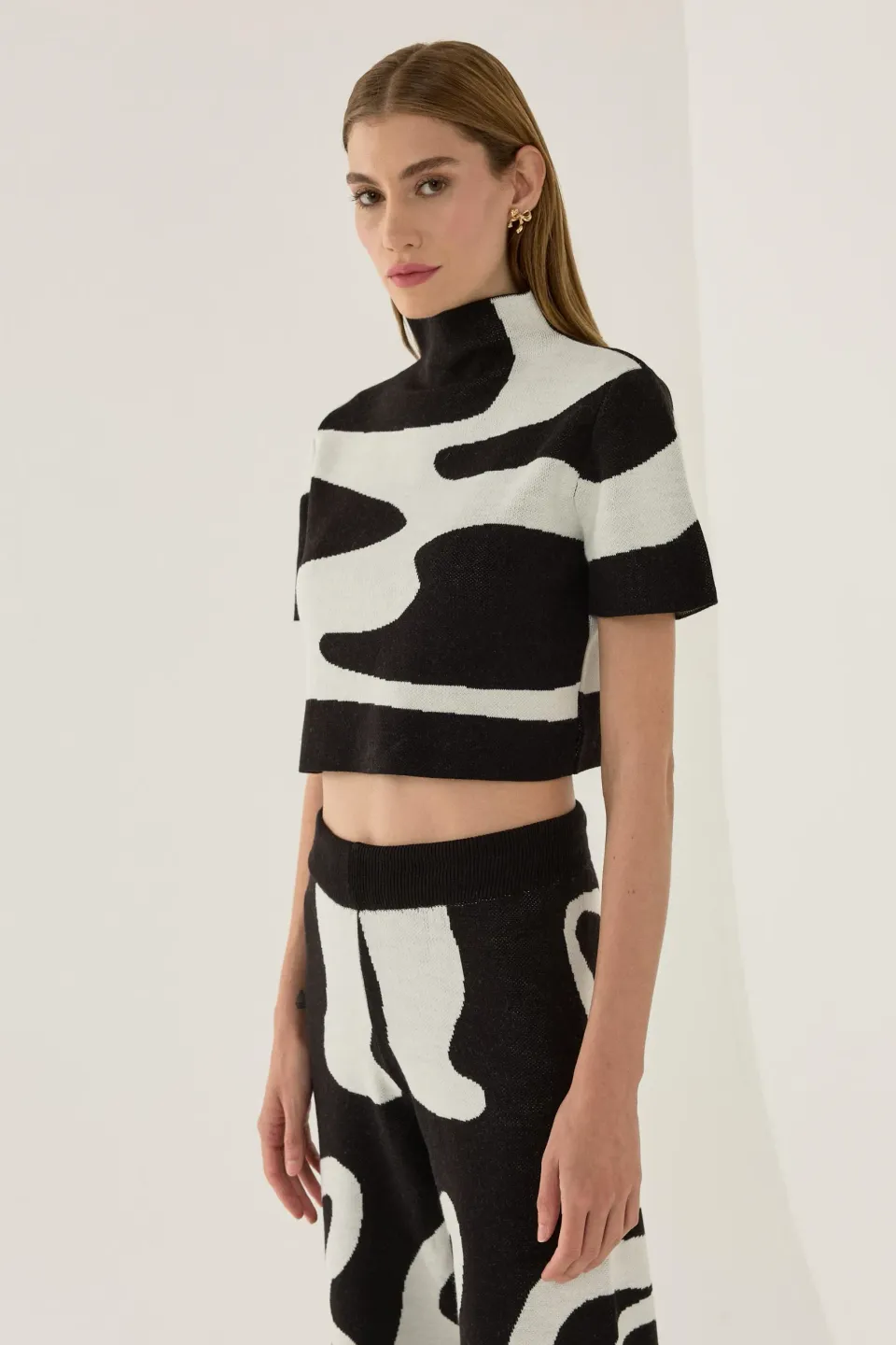 Abstract Knitwear Top