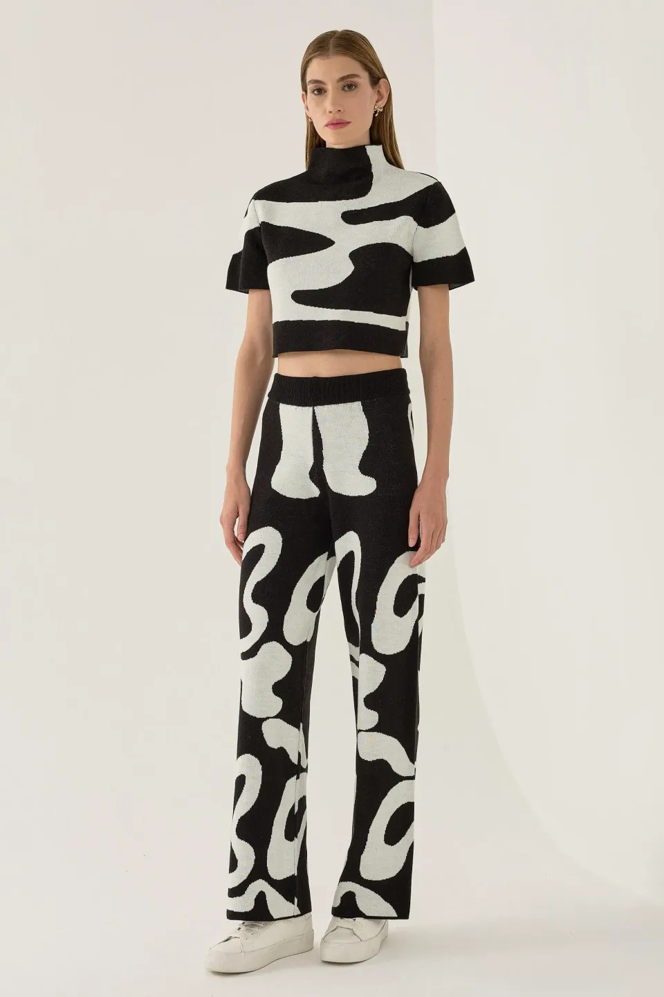 Abstract Knitwear Top