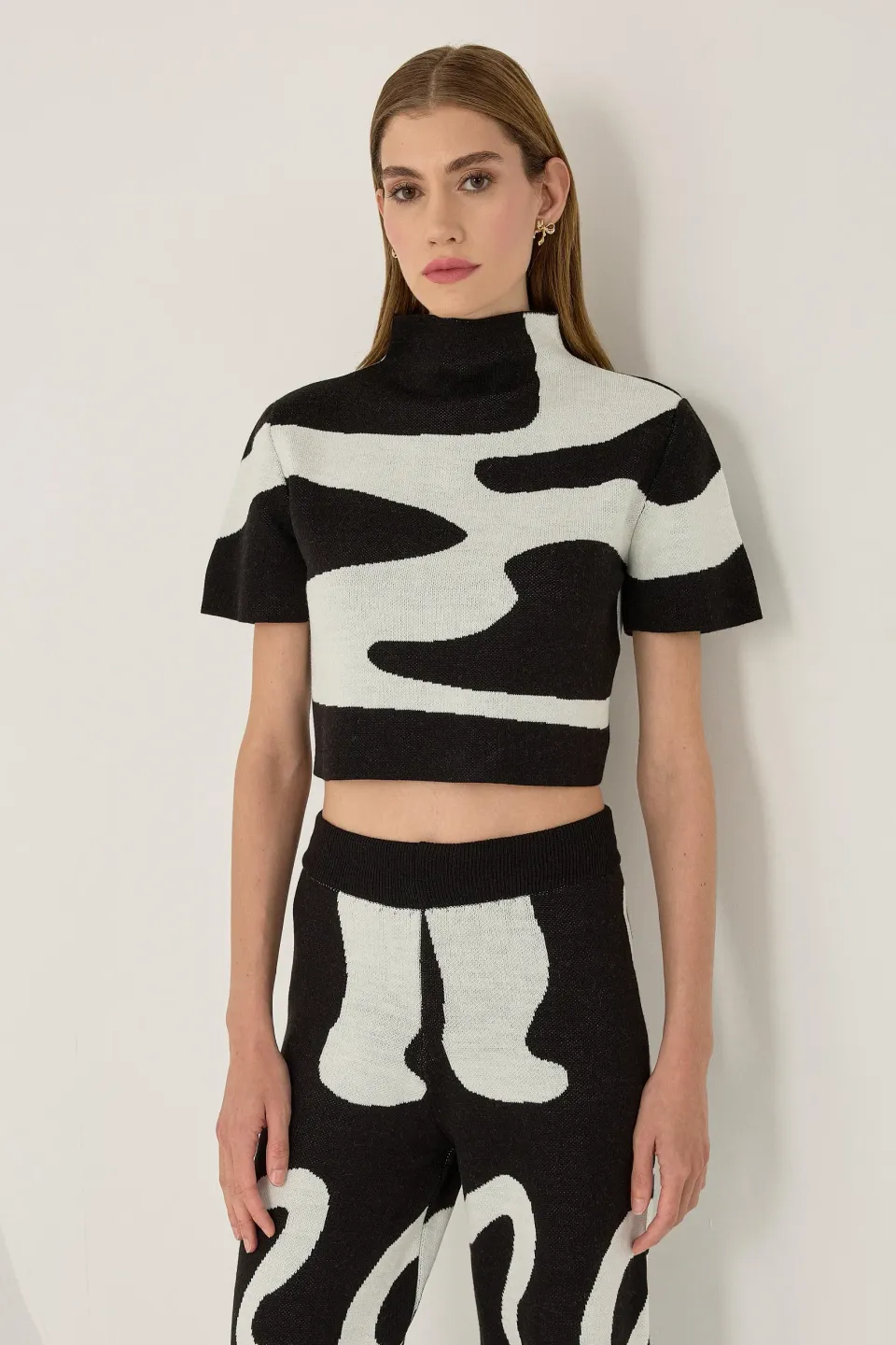 Abstract Knitwear Top