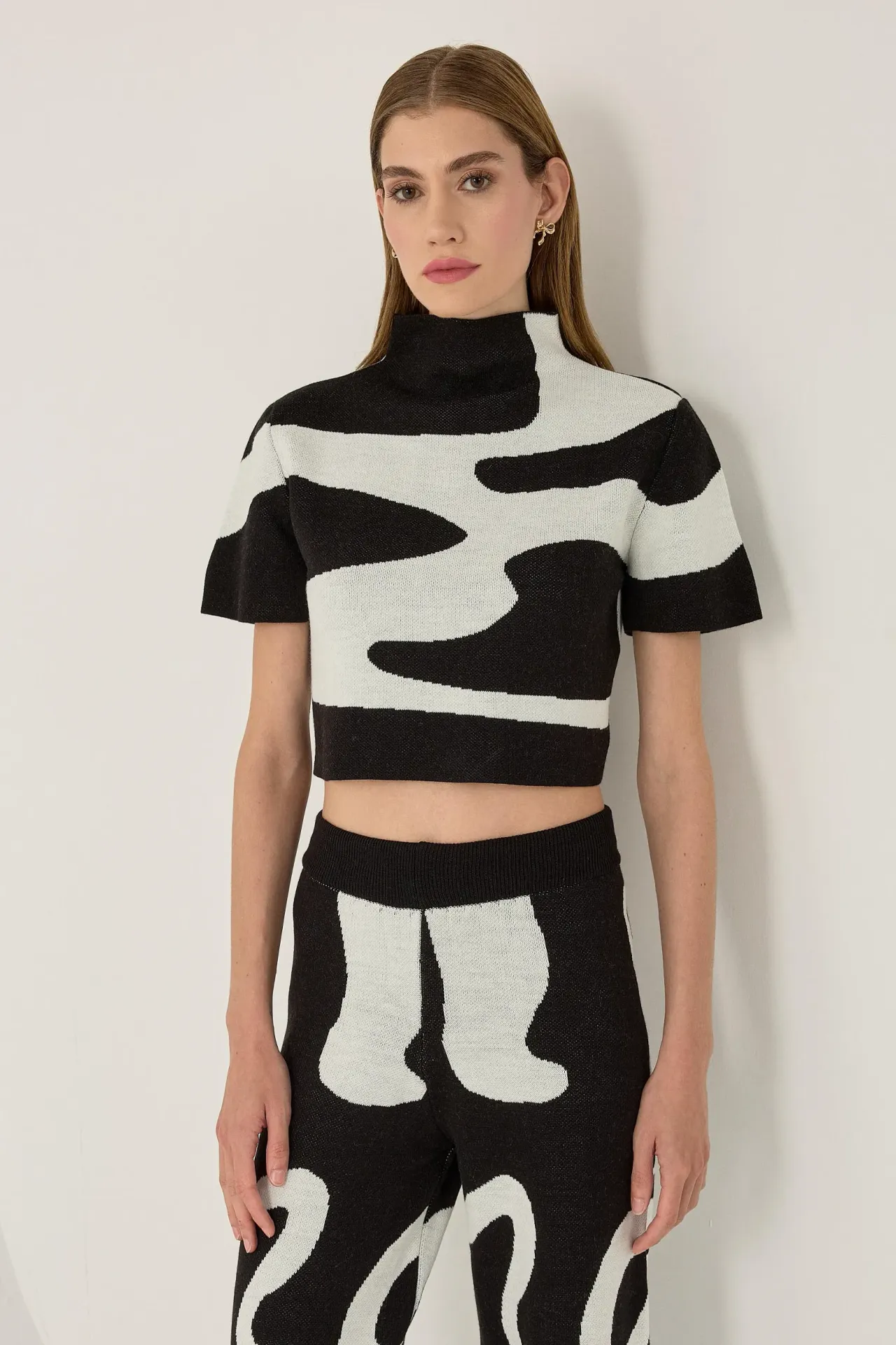 Abstract Knitwear Top