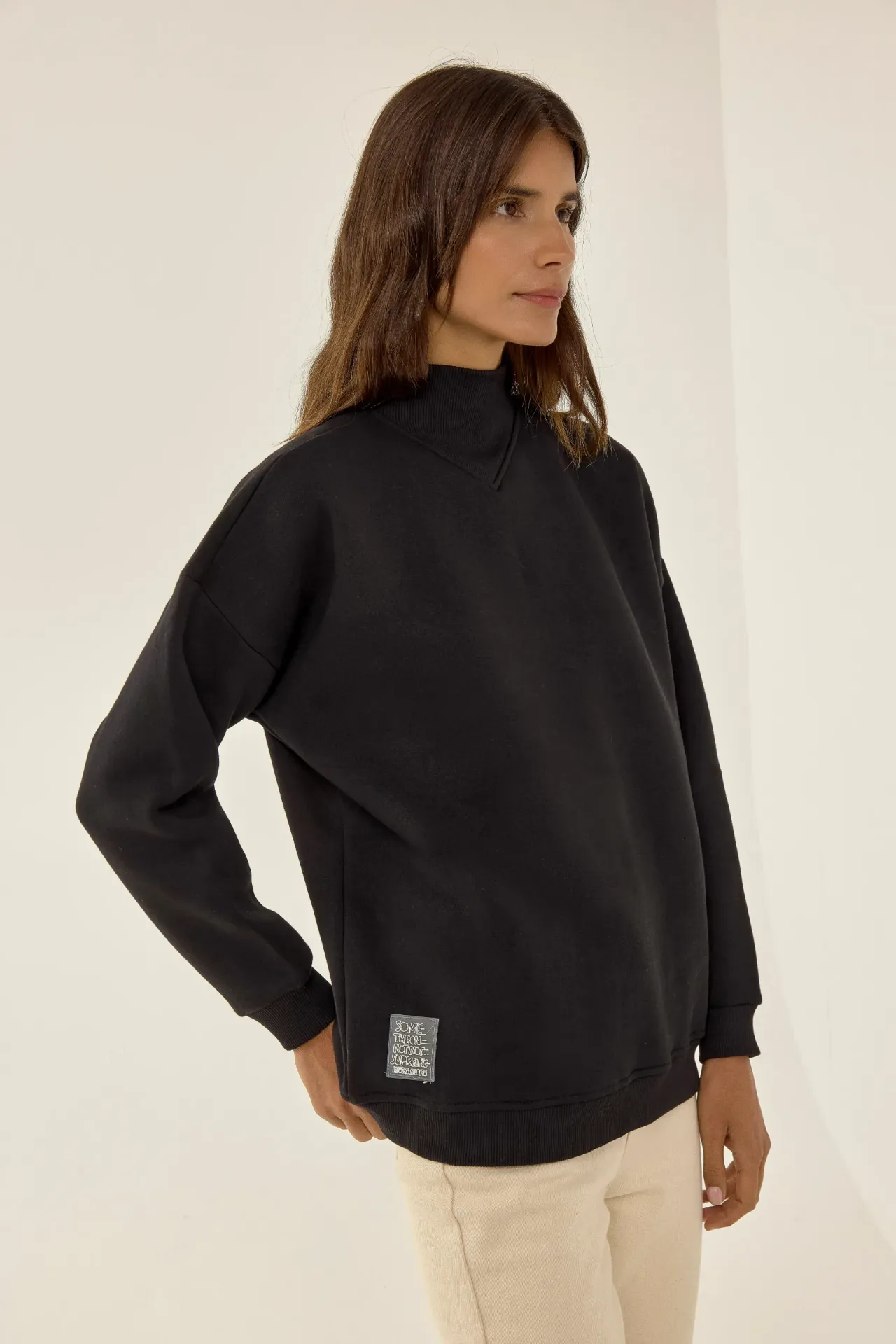 Relaxed Fit Half Turtleneck Sweatshirt