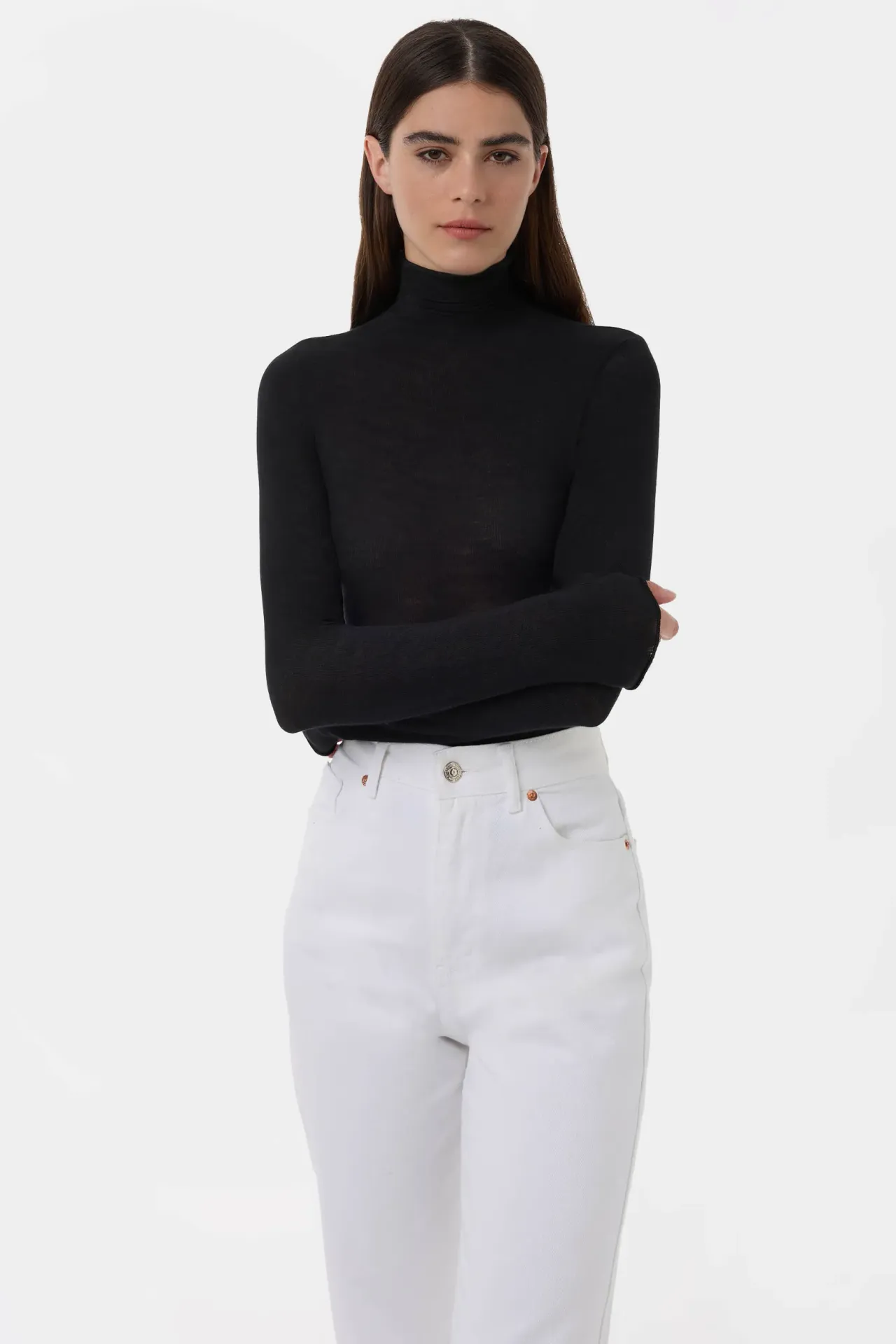 Half Turtleneck Basic Top