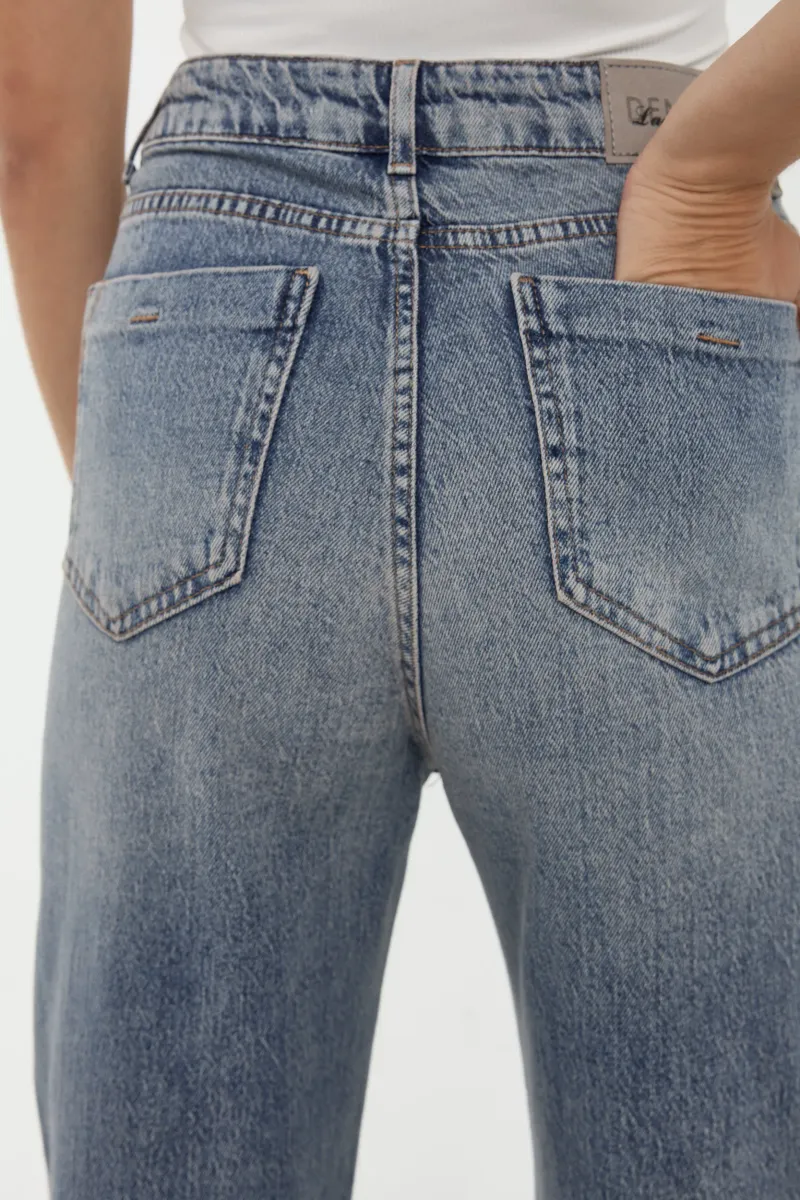 High Waist Boot Cuff Jeans 5