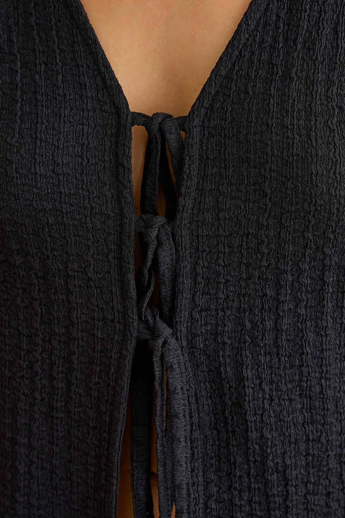 Short Sleeve Tie-Up Detail Blouse 5