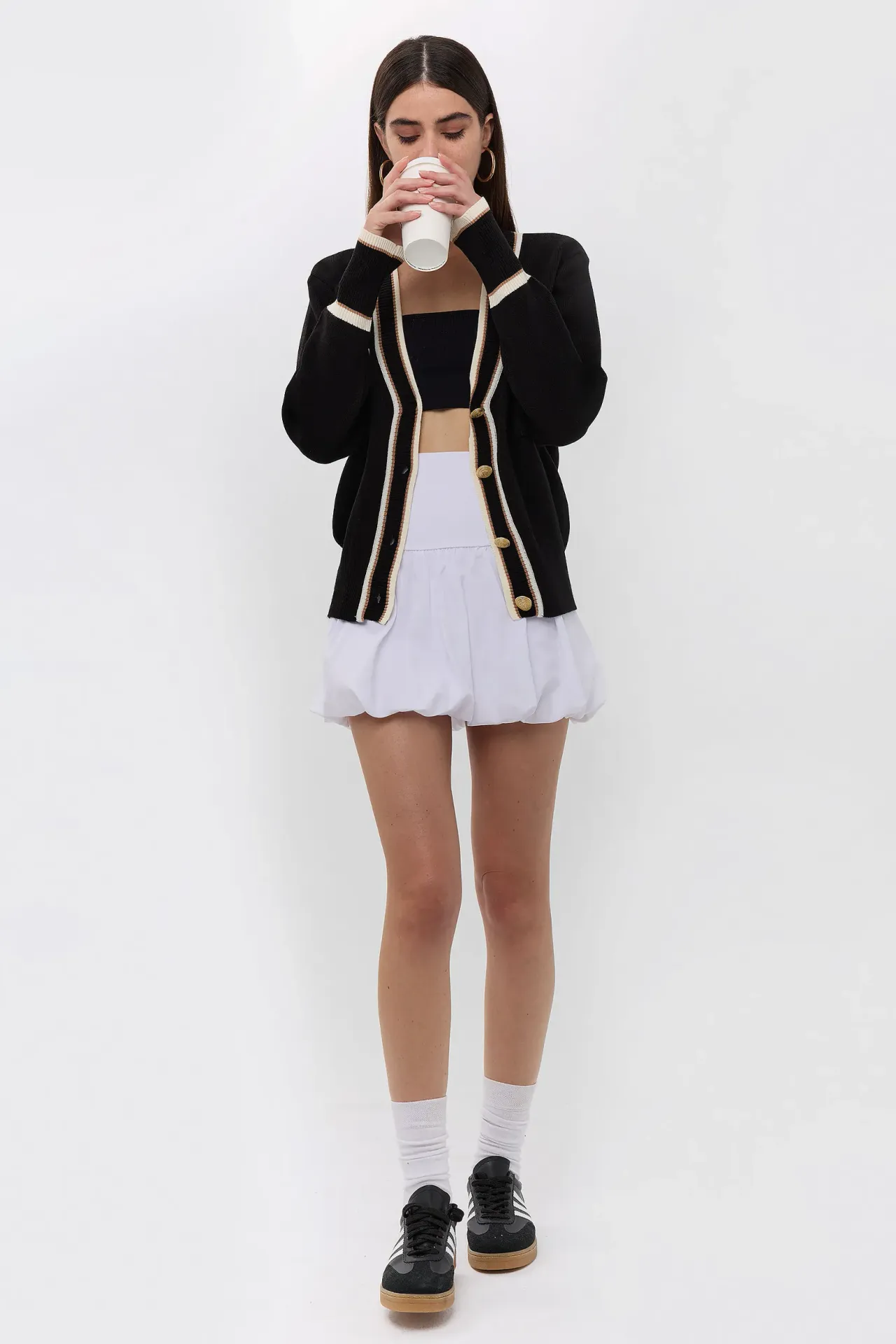 Buttoned Relaxed Knit Cardigan