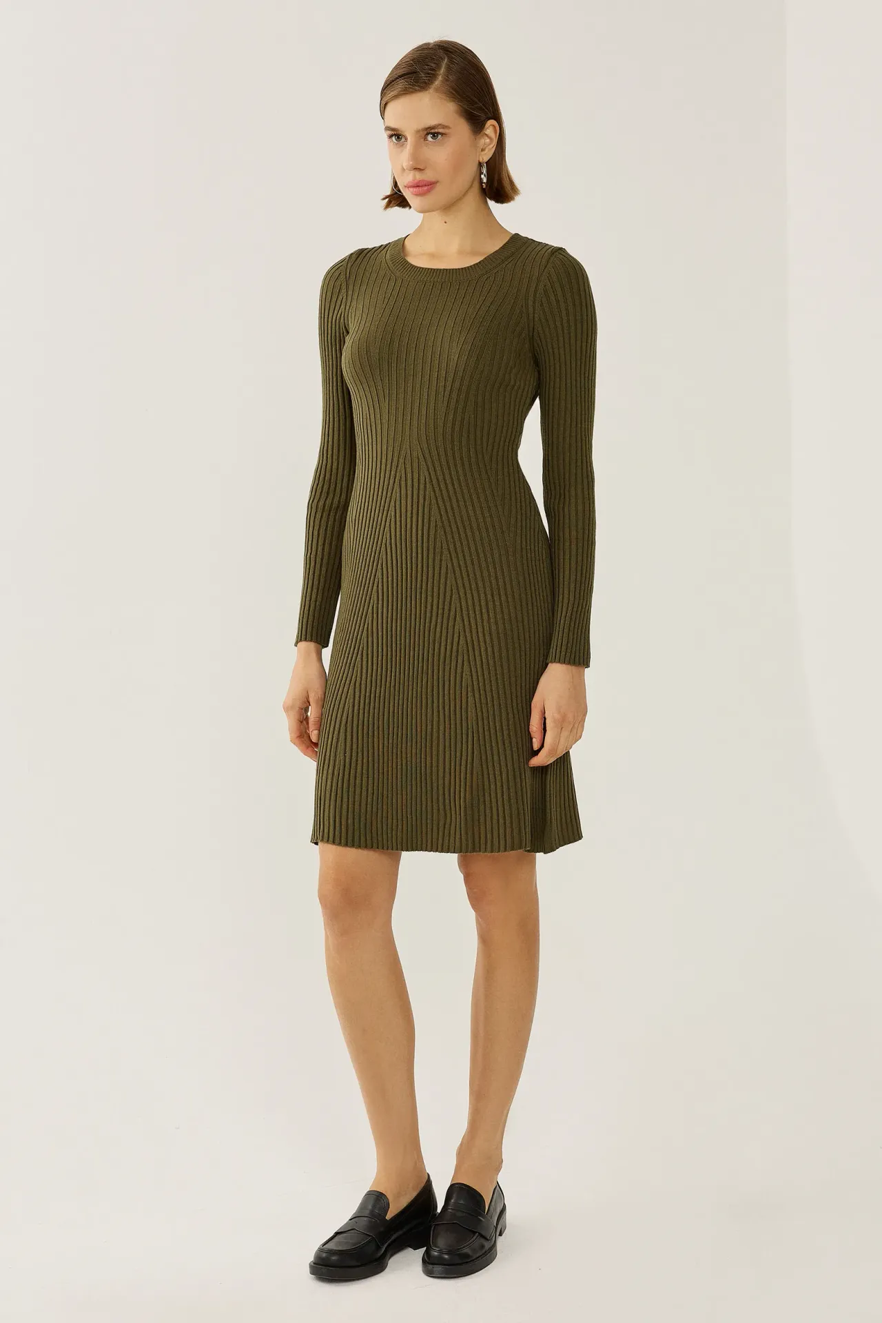 Knit Crew Neck Dress