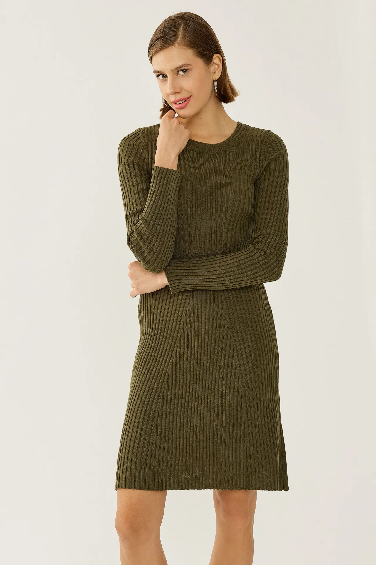 Knit Crew Neck Dress