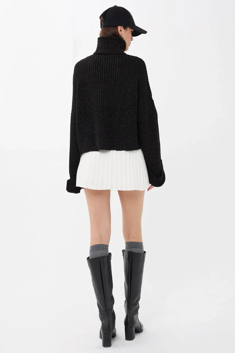 Oversized High-Neck Sweater
