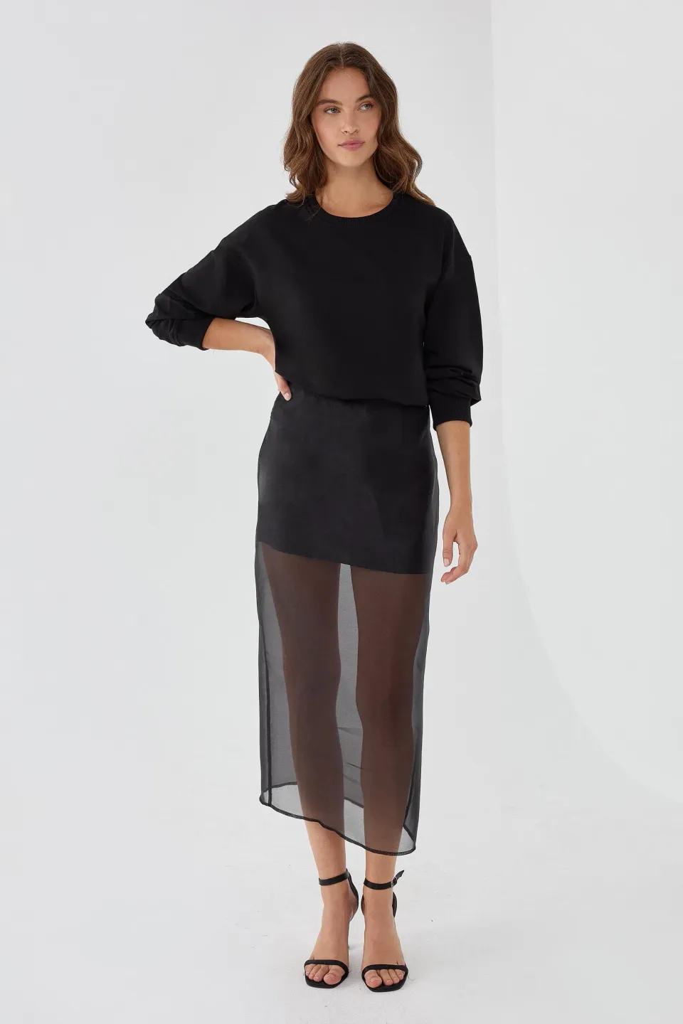 Black Sheer Skirt