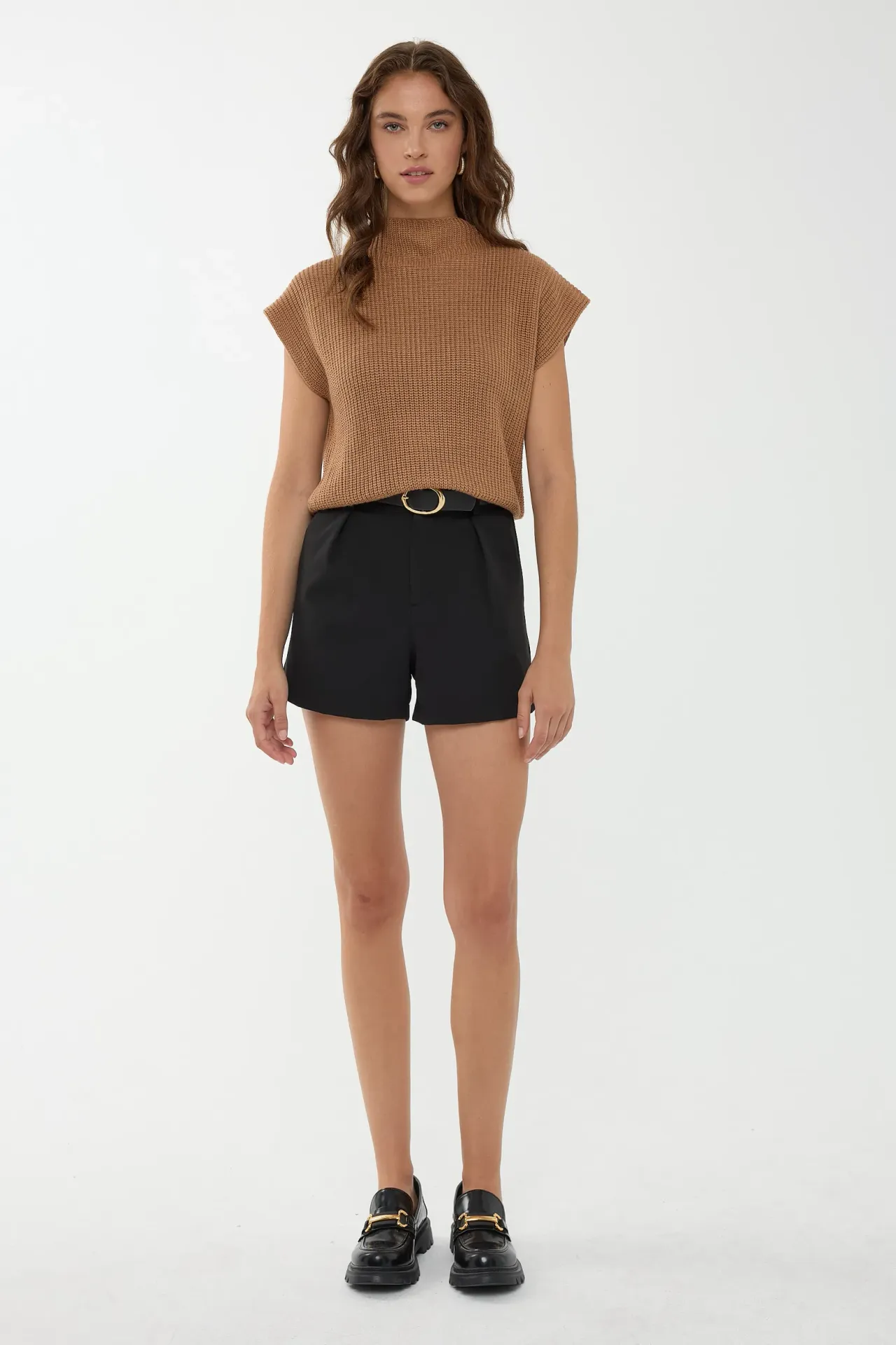 Half Turtleneck Knit Sweater