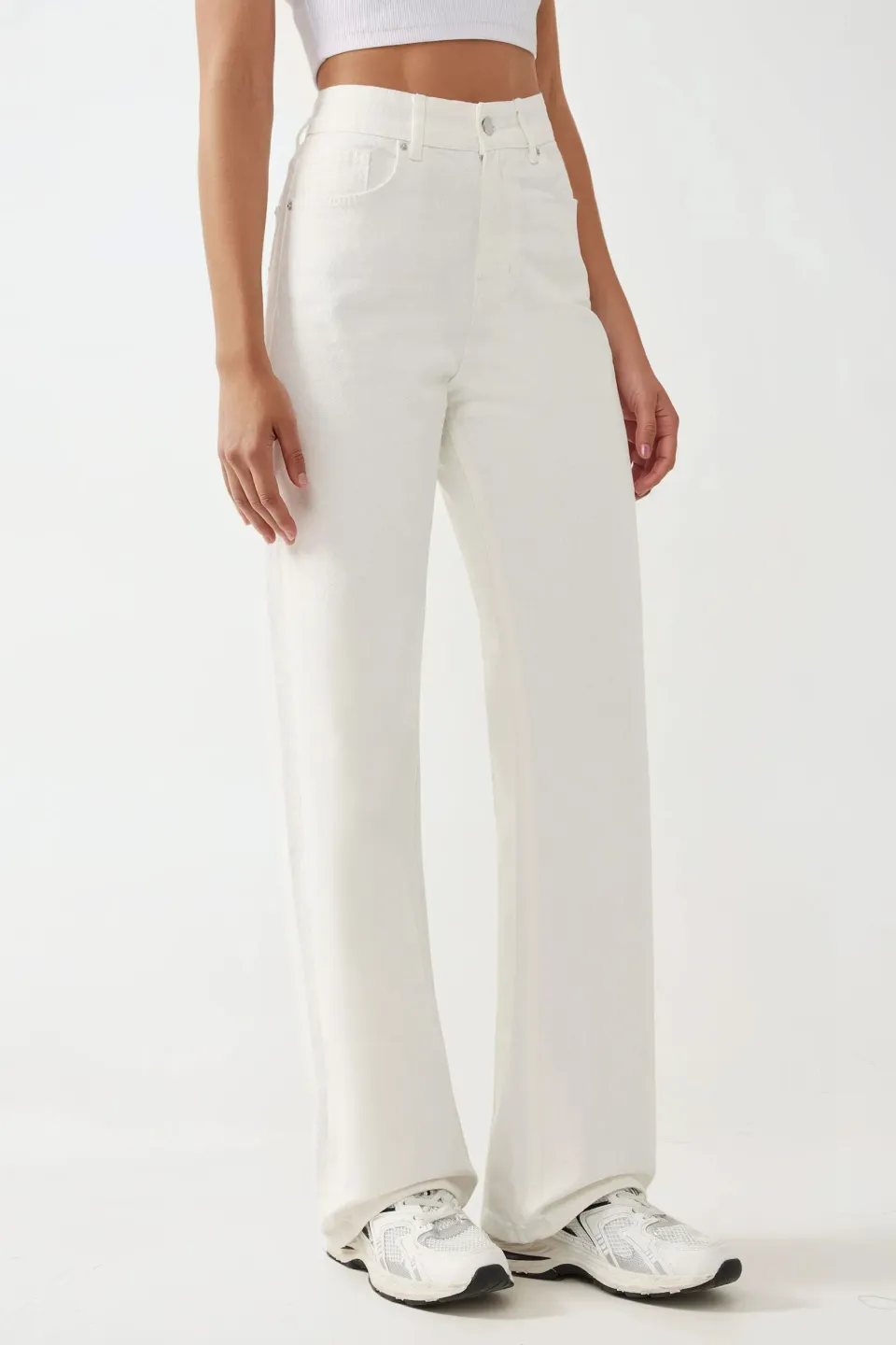 High Waist Straight Leg Jeans