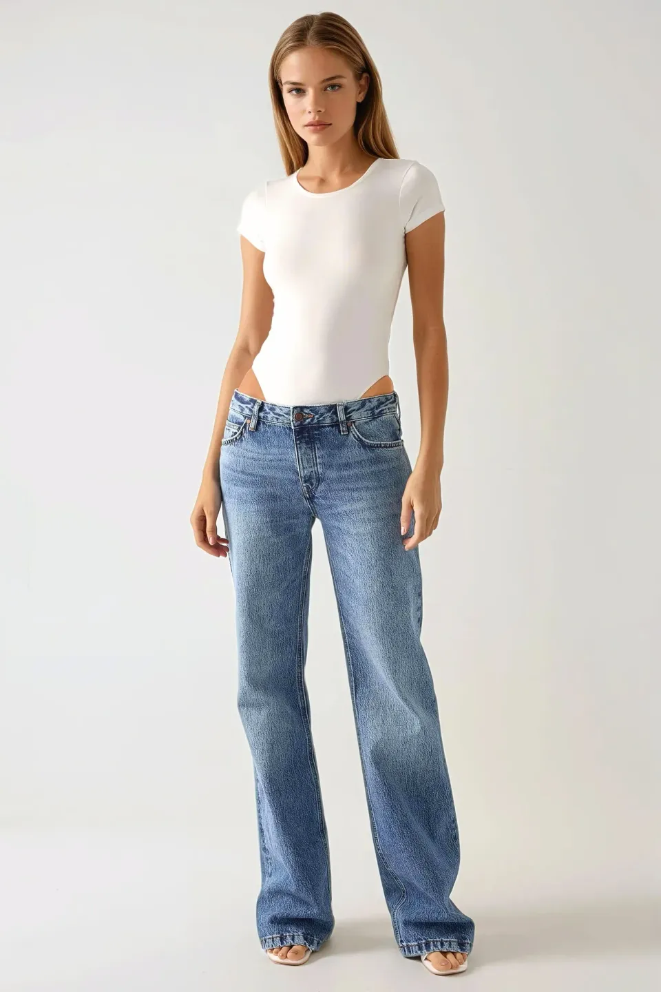 Slim Fit Crew Neck Knitted Bodysuit