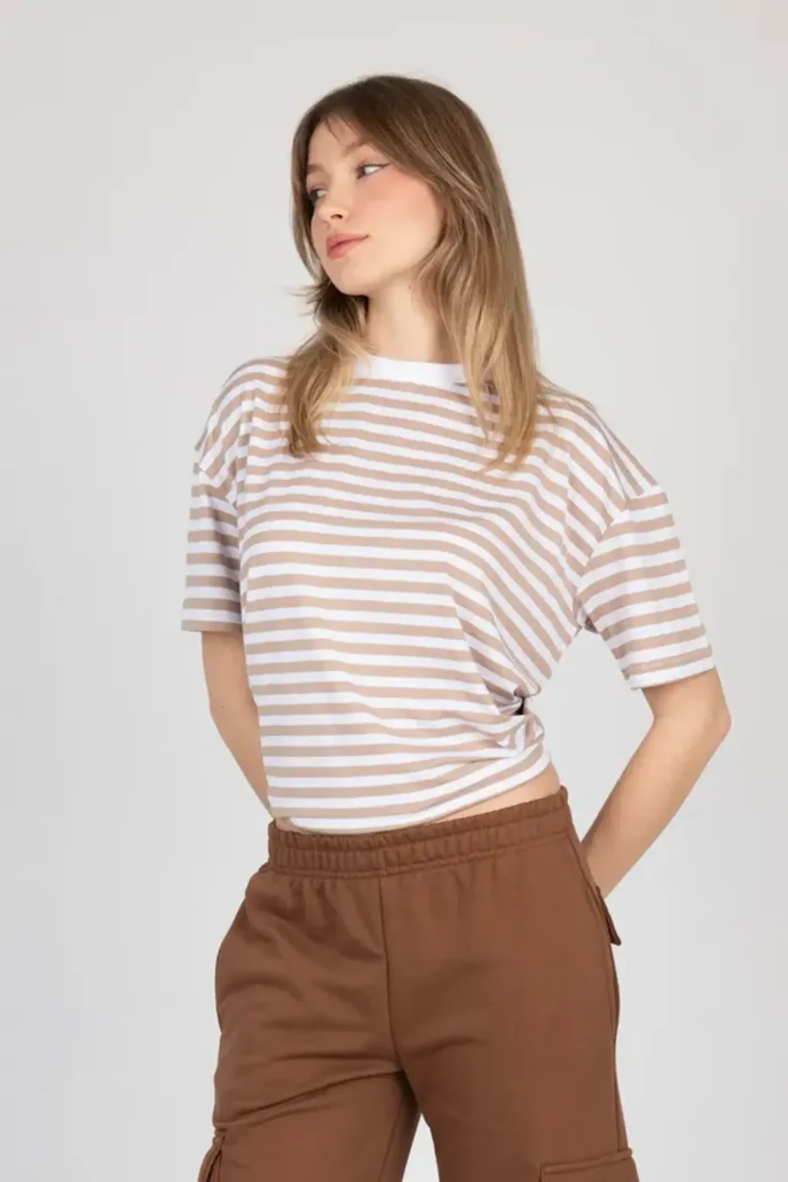 Striped Crew Neck T-shirt 4