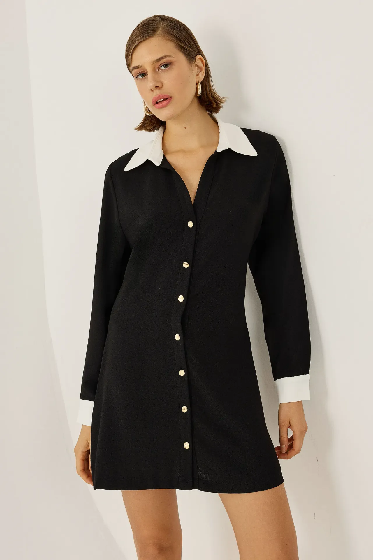 Buttoned Shirt Dress