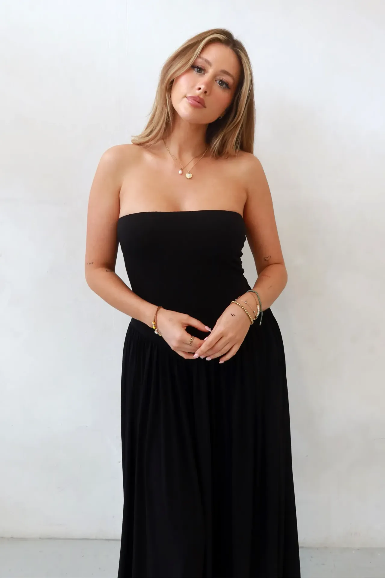 Sofie Strapless Fitted Maxi Dress