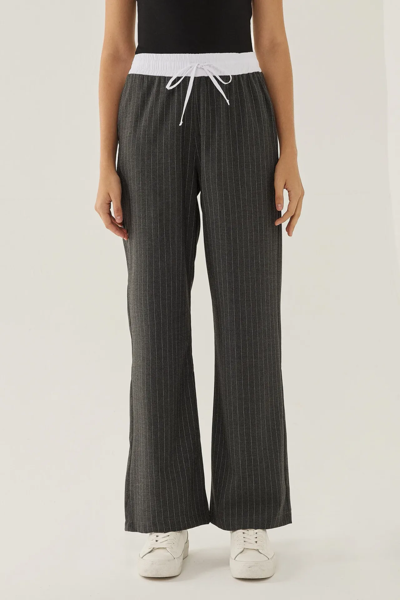 Elastic Waist Striped Pants