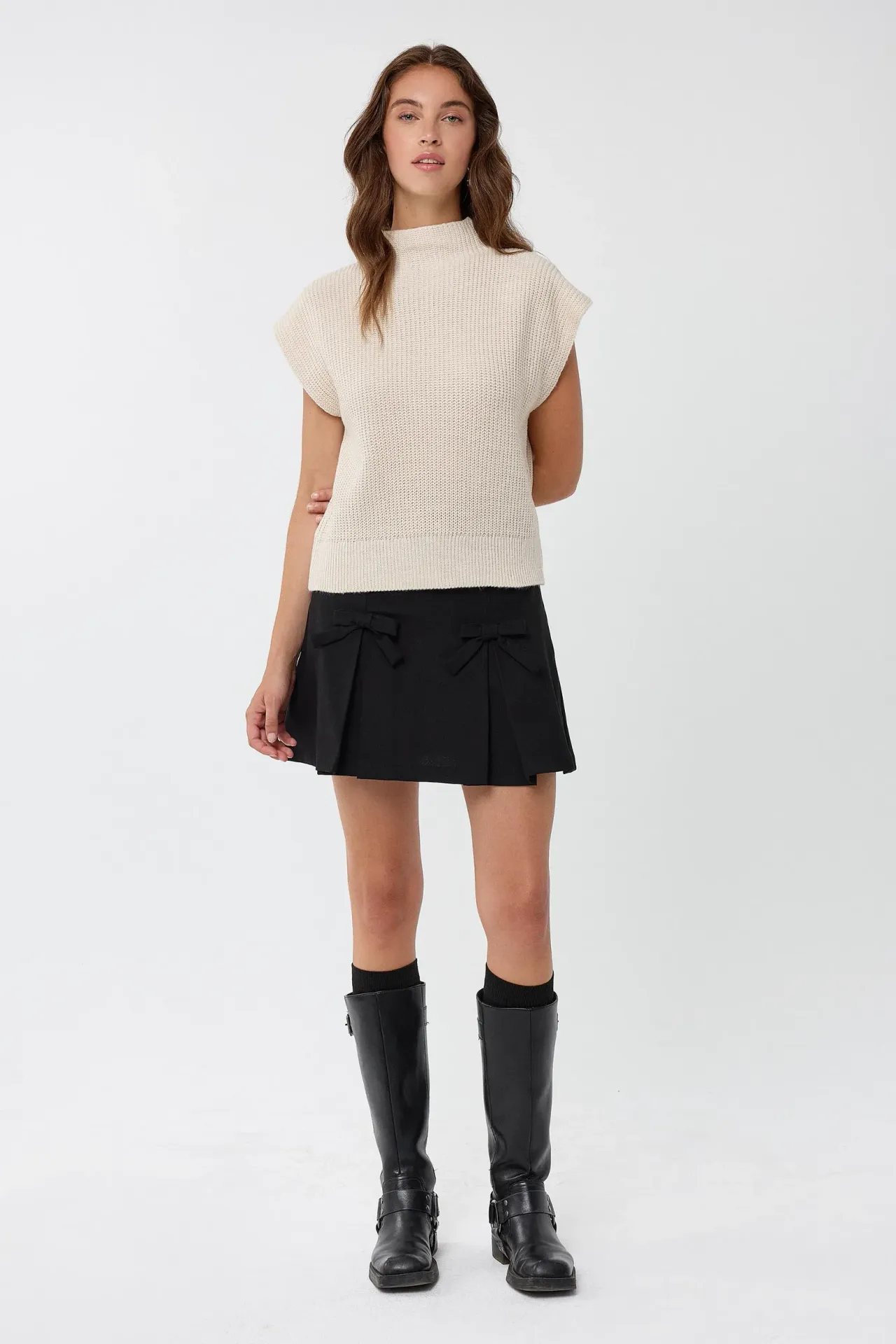 Half Turtleneck Knit Sweater