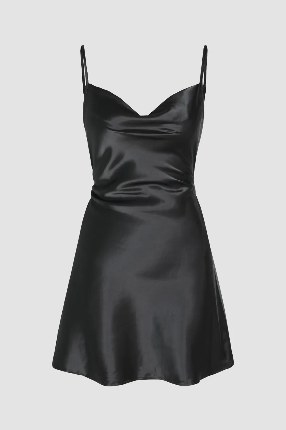 Belted Satin Mini Dress