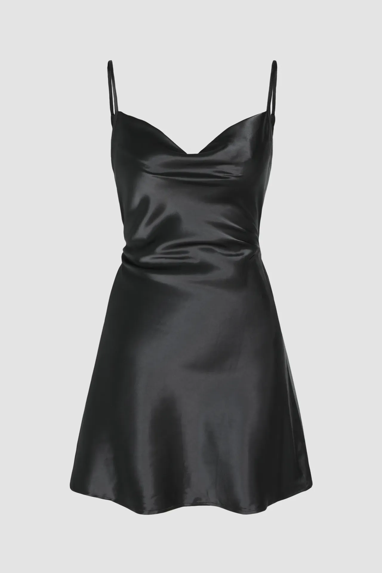 Belted Satin Mini Dress