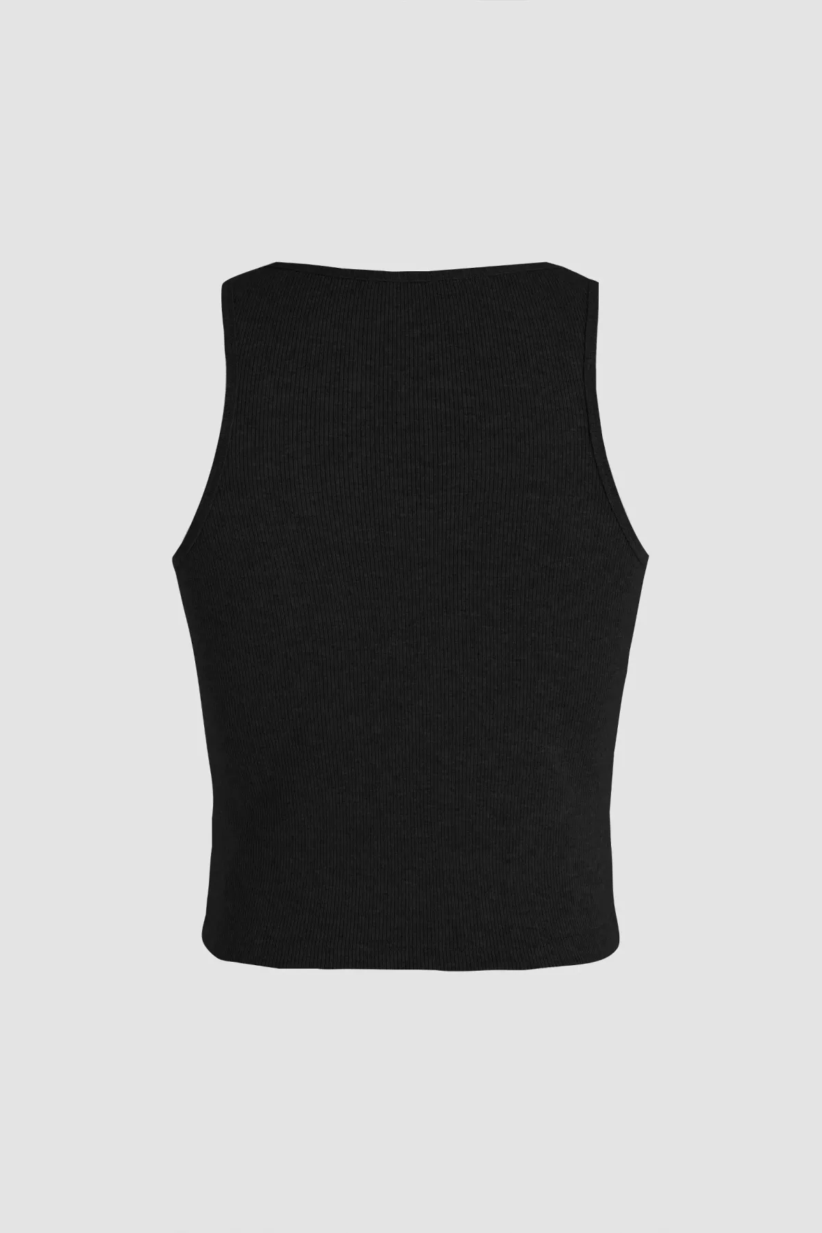 Basic Button Detailed Crop Top 3