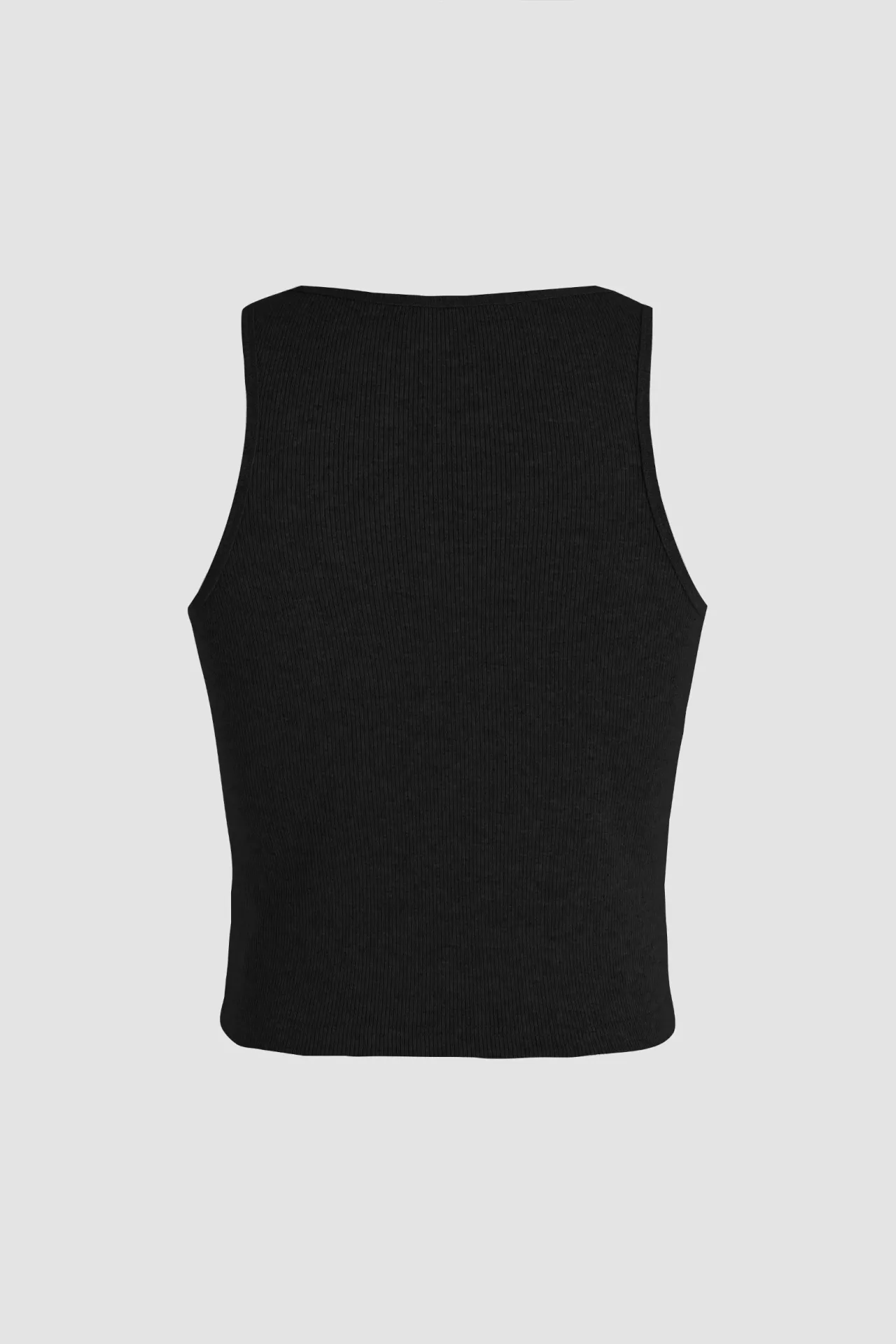 Basic Button Detailed Crop Top